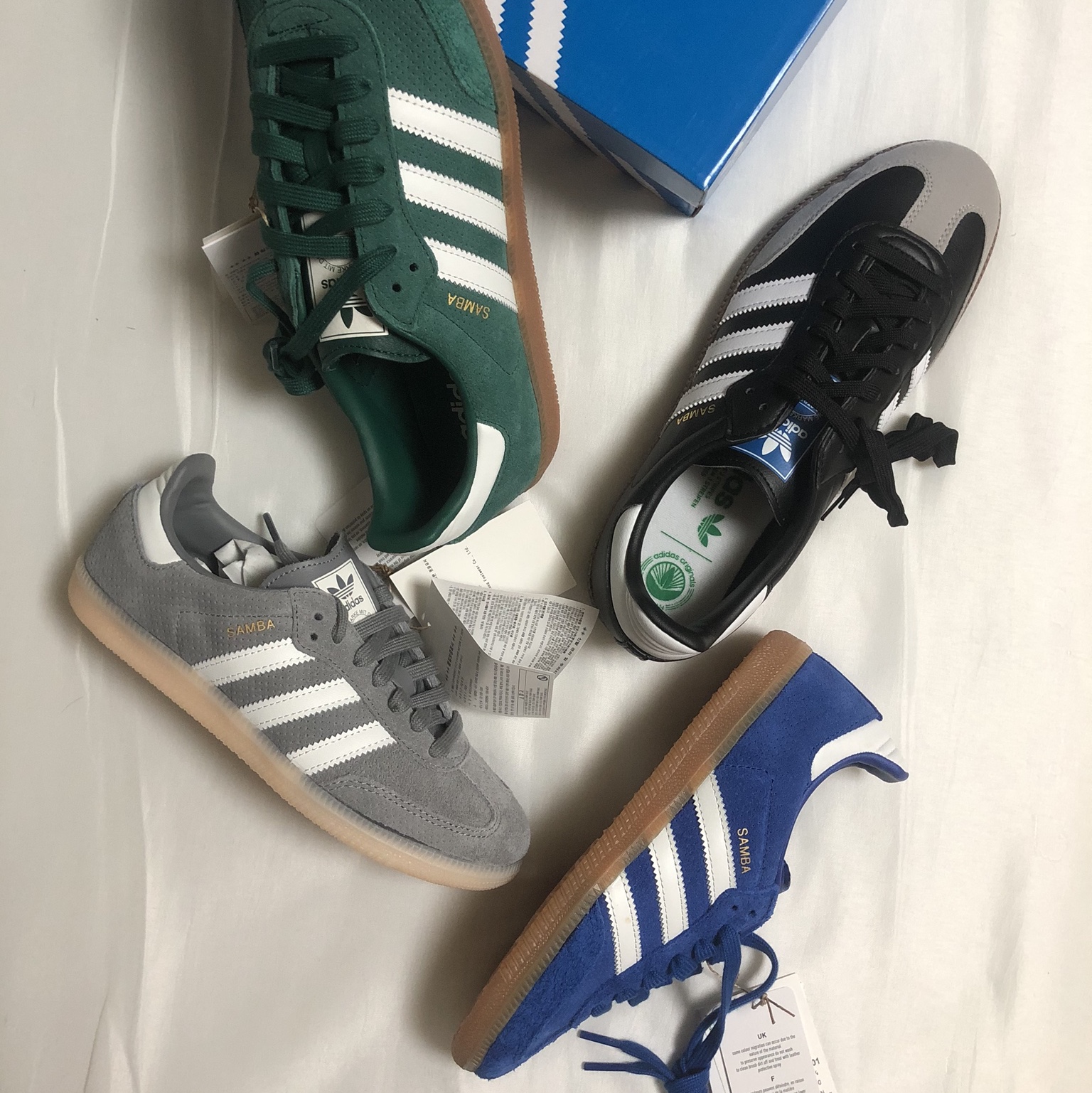 Adidas Samba Vegan Black White, Adidas Samba OG Collegiate Green 착용 스타일