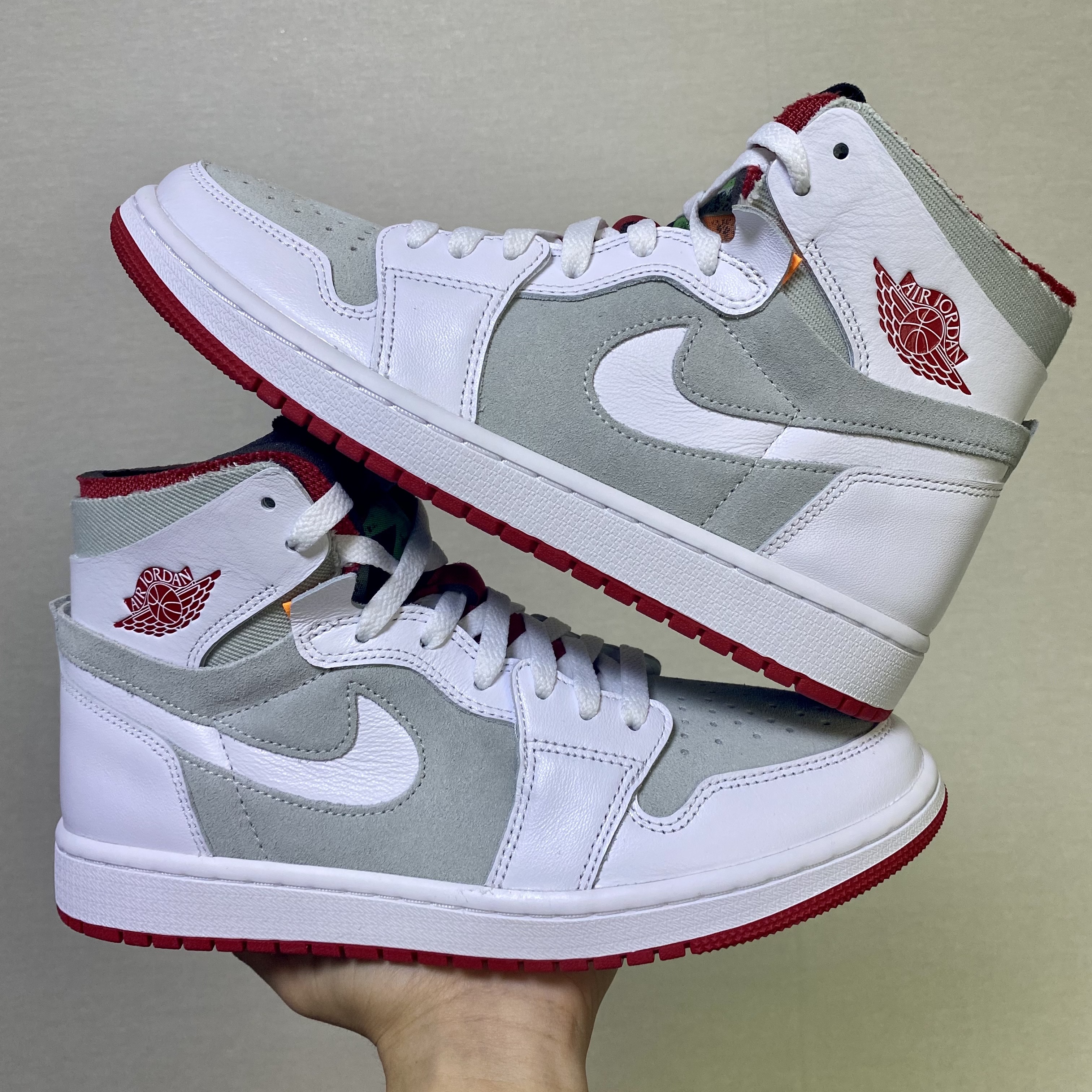 Jordan 1 Zoom Air CMFT White True Red 착용 스타일 - 2