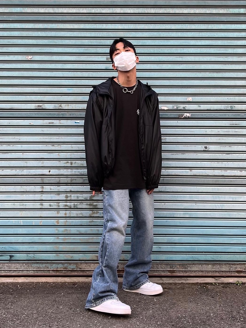 Our Legacy Ladon Brass Keychain Matte Nickel, Nike Air Force 1 '07 Low White 착용 스타일 - 2