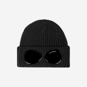 C.P. Company Extra Fine Merino Wool Goggle Beanie Black