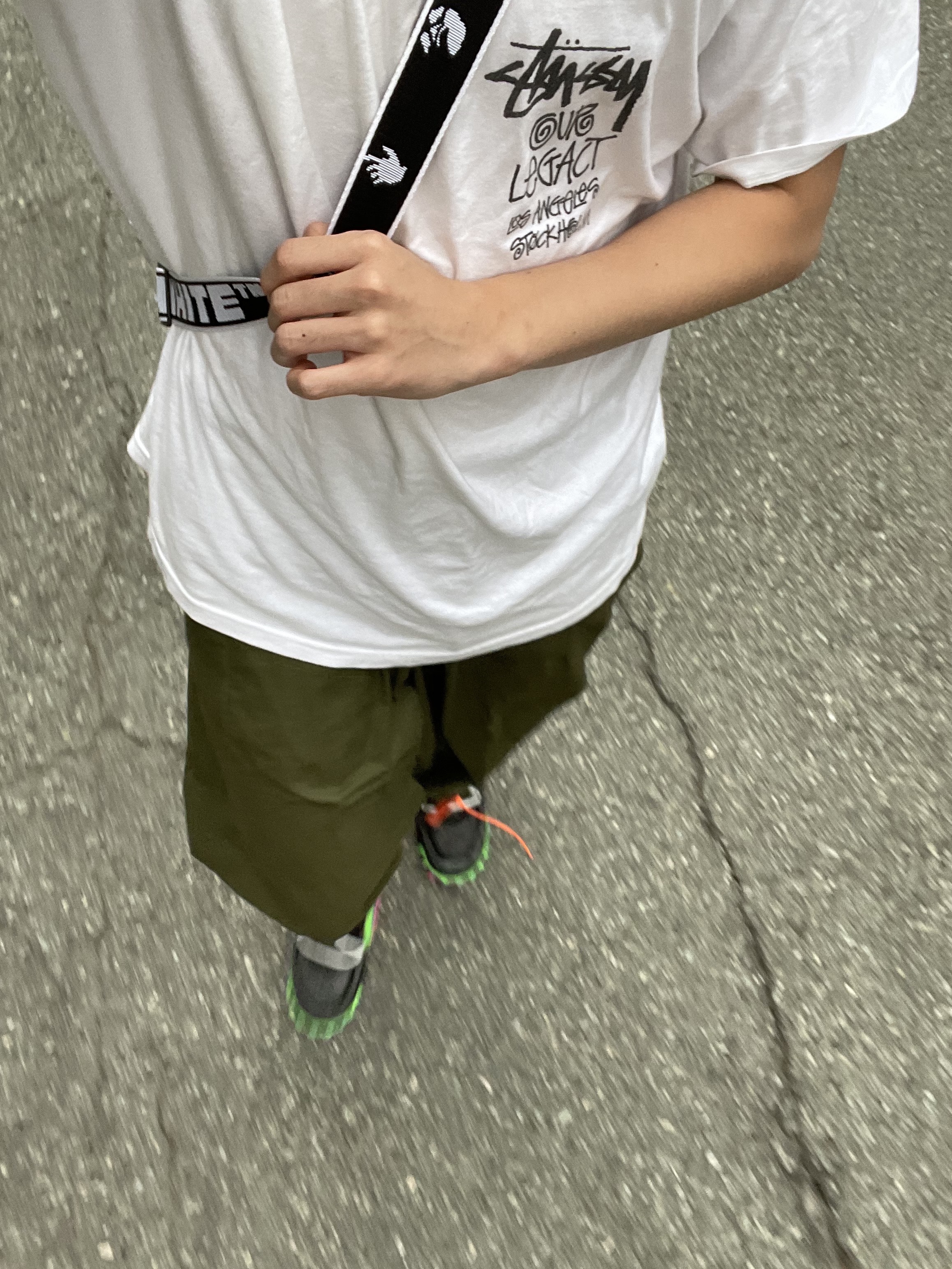 Stussy x Our Legacy Surfman T-Shirt White - 21SS, Off-White x Amore Pacific Protection Box (Without Cosmetics) 착용 스타일 - 2