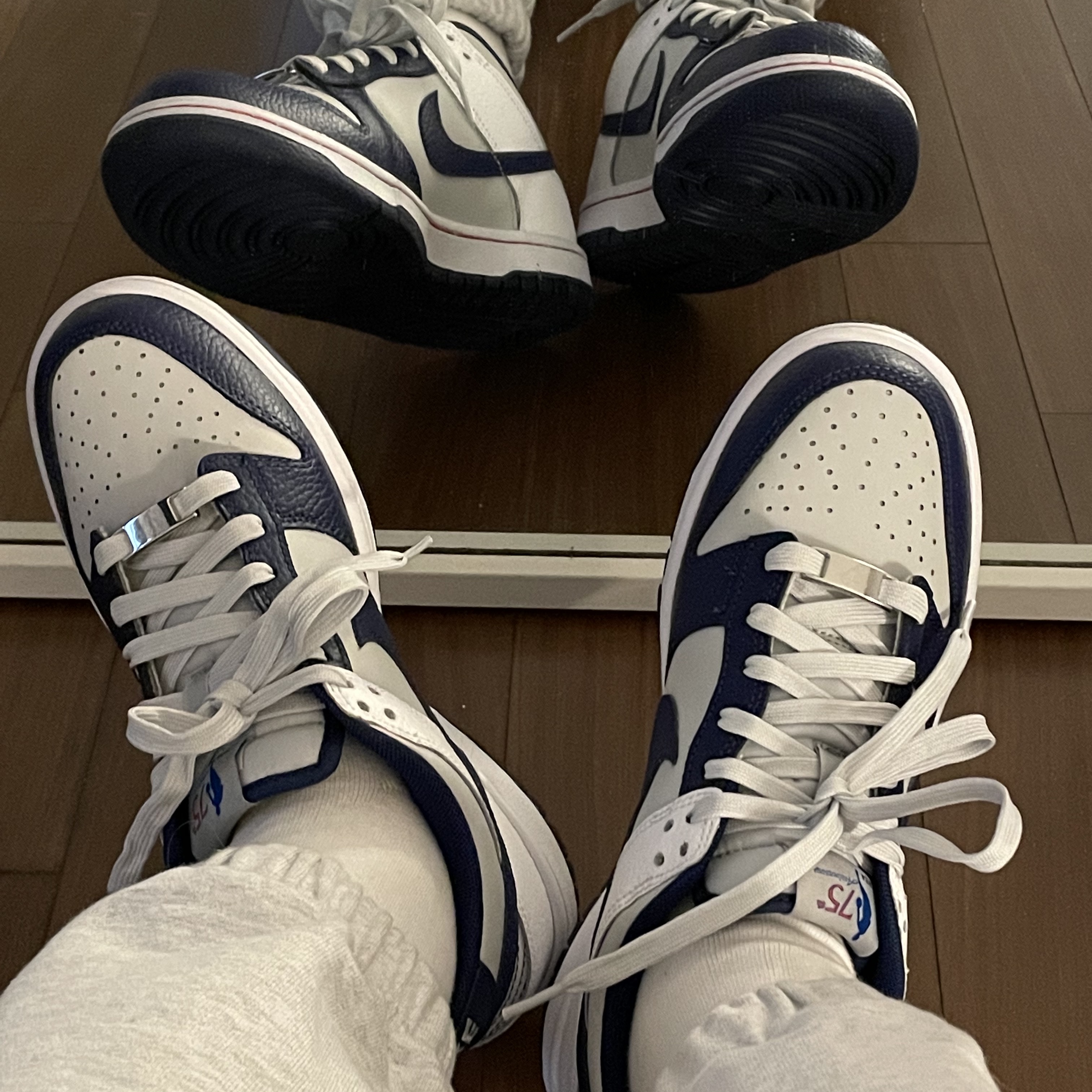 (GS) Nike x NBA Dunk Low Nets, Nike x NBA Dunk Low Retro EMB Nets 착용 스타일 - 1