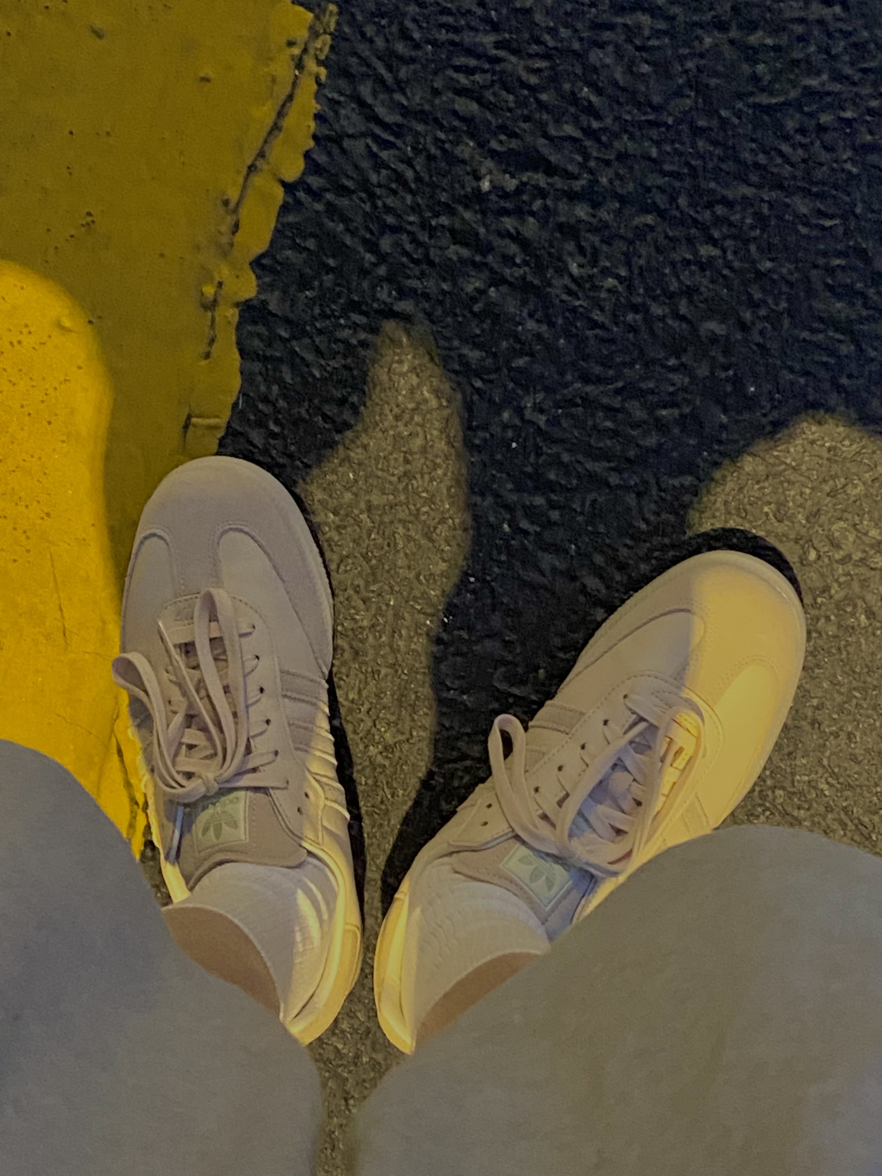Adidas Samba Linen Savanna 착용 스타일 - 1