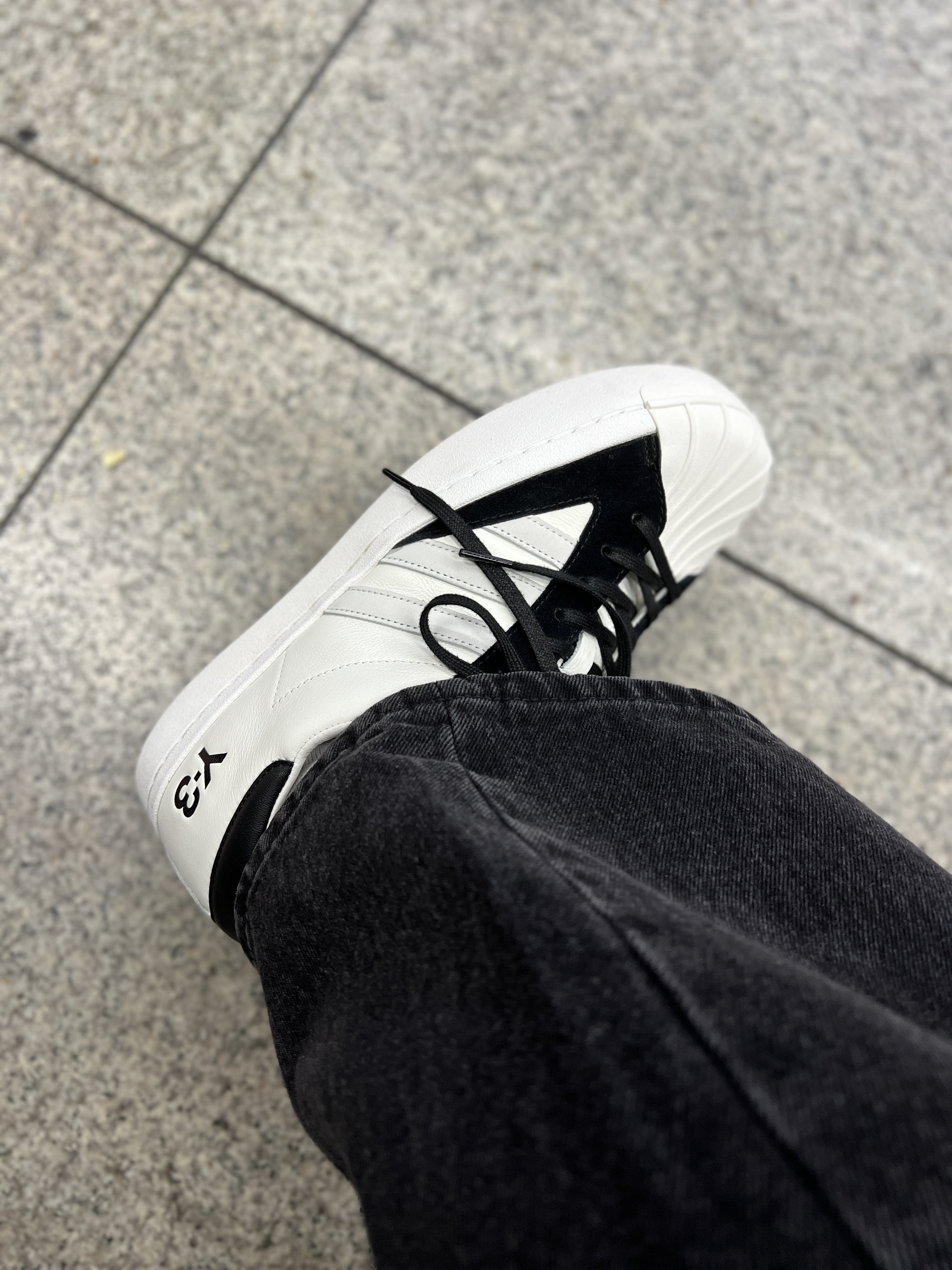 Y-3 Yohji Star White, Y-3 Yohji Star Black White ์ฐฉ์ฉ ์คํ์ผ - 3