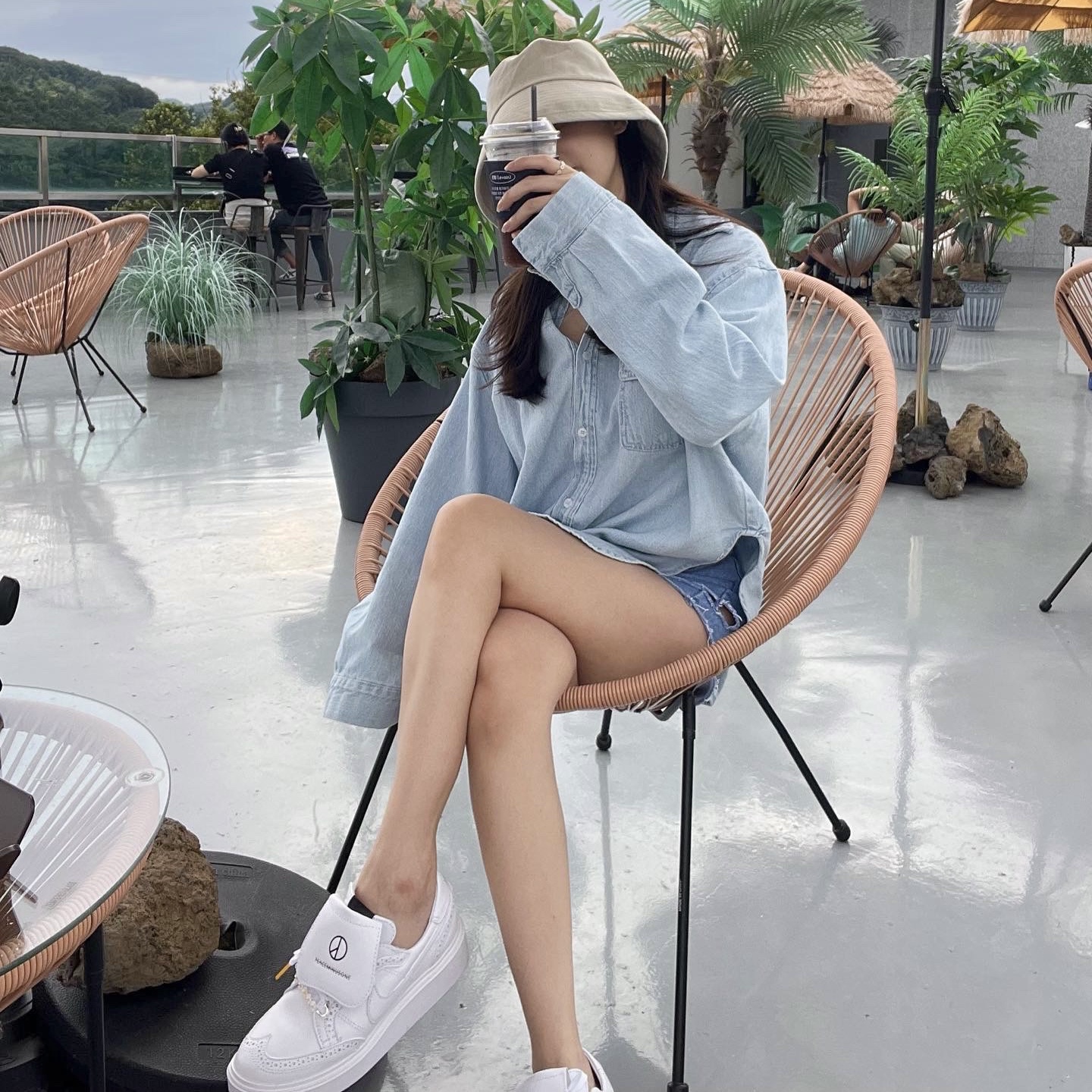 Nike x Peaceminusone Kwondo1 White 착용 스타일 - 1