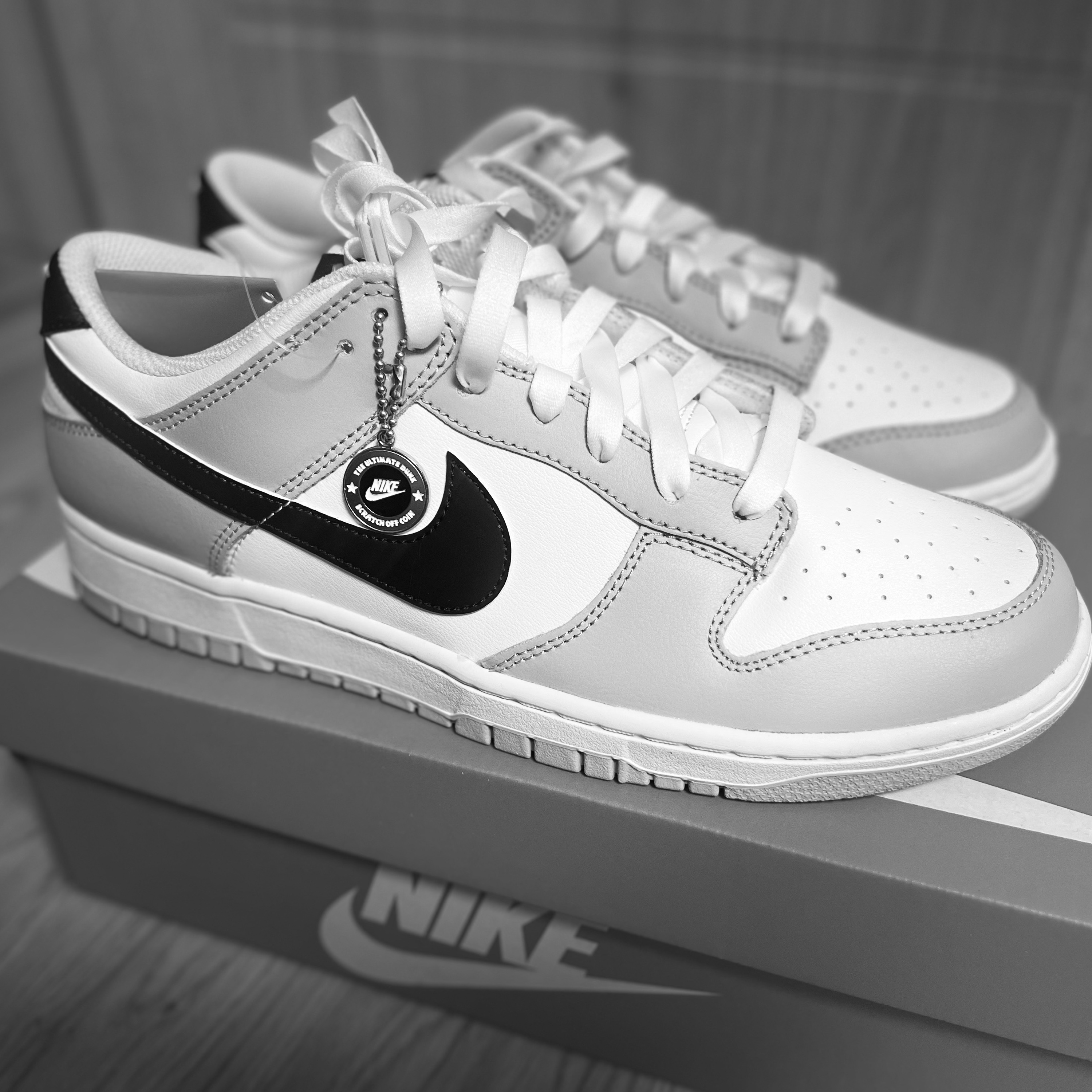 Nike Dunk Low Retro SE Jackpot Grey Fog 착용 스타일 - 1