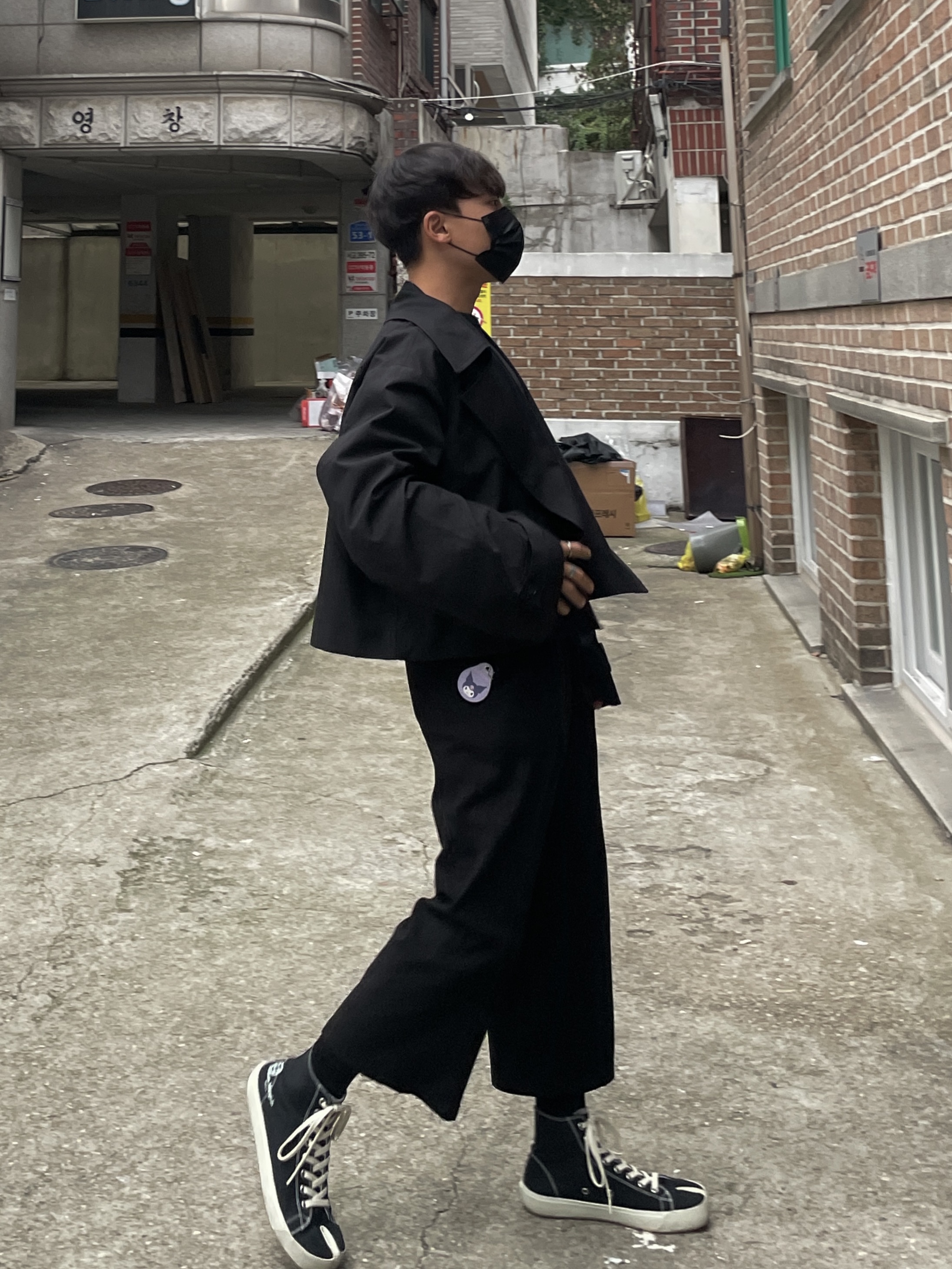 Maison Margiela Tabi High Black 착용 스타일 - 2