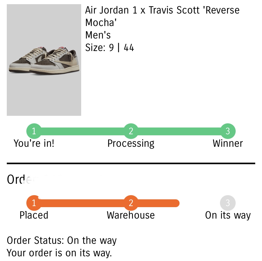Jordan 1 x Travis Scott Retro Low OG SP Sail and Ridgerock 착용 스타일 - 3