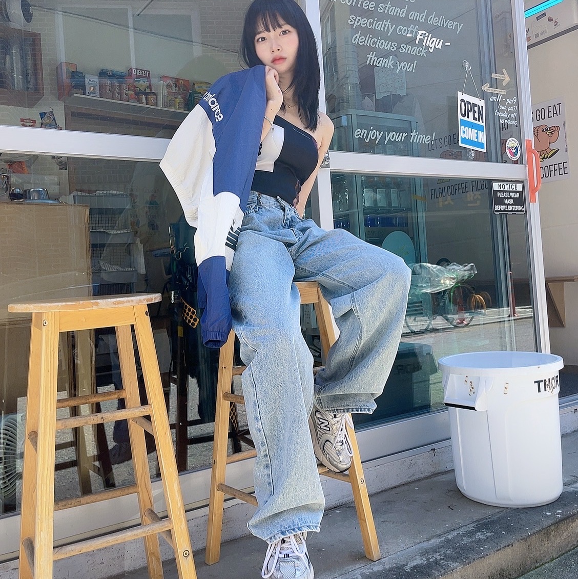 New Balance 530 Steel Grey 착용 스타일 - 1