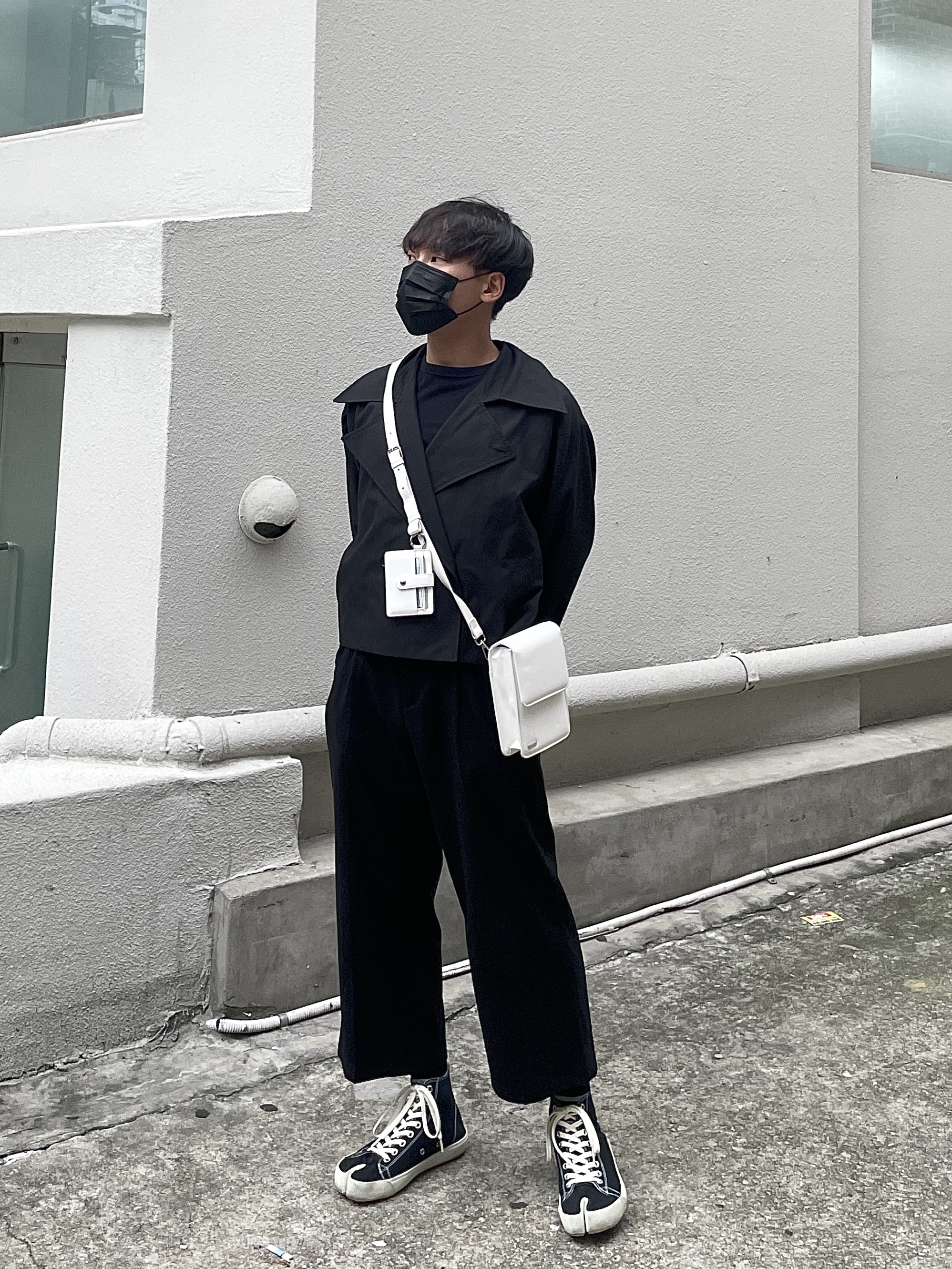 Maison Margiela Tabi High Black 착용 스타일 - 1