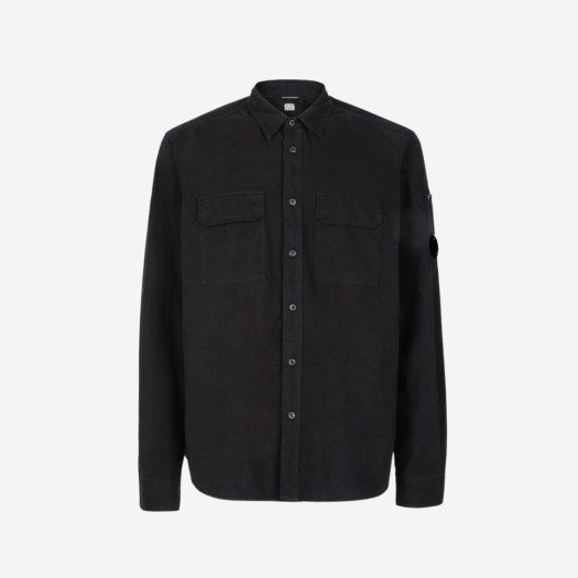 C.P. Company Gabardine Buttoned Shirt Black - 22FW