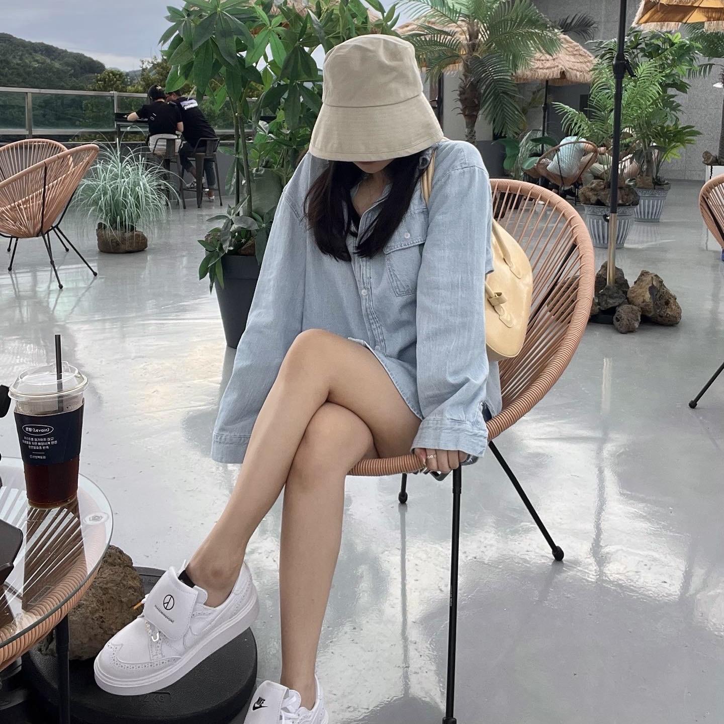 Nike x Peaceminusone Kwondo1 White 착용 스타일 - 2