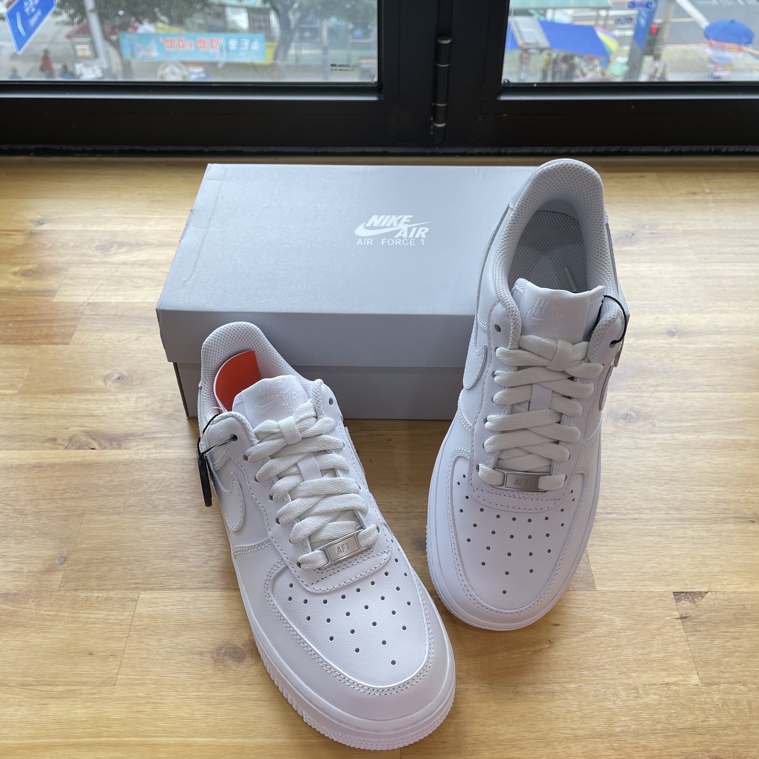 (W) Nike Air Force 1 '07 Low White 착용 스타일