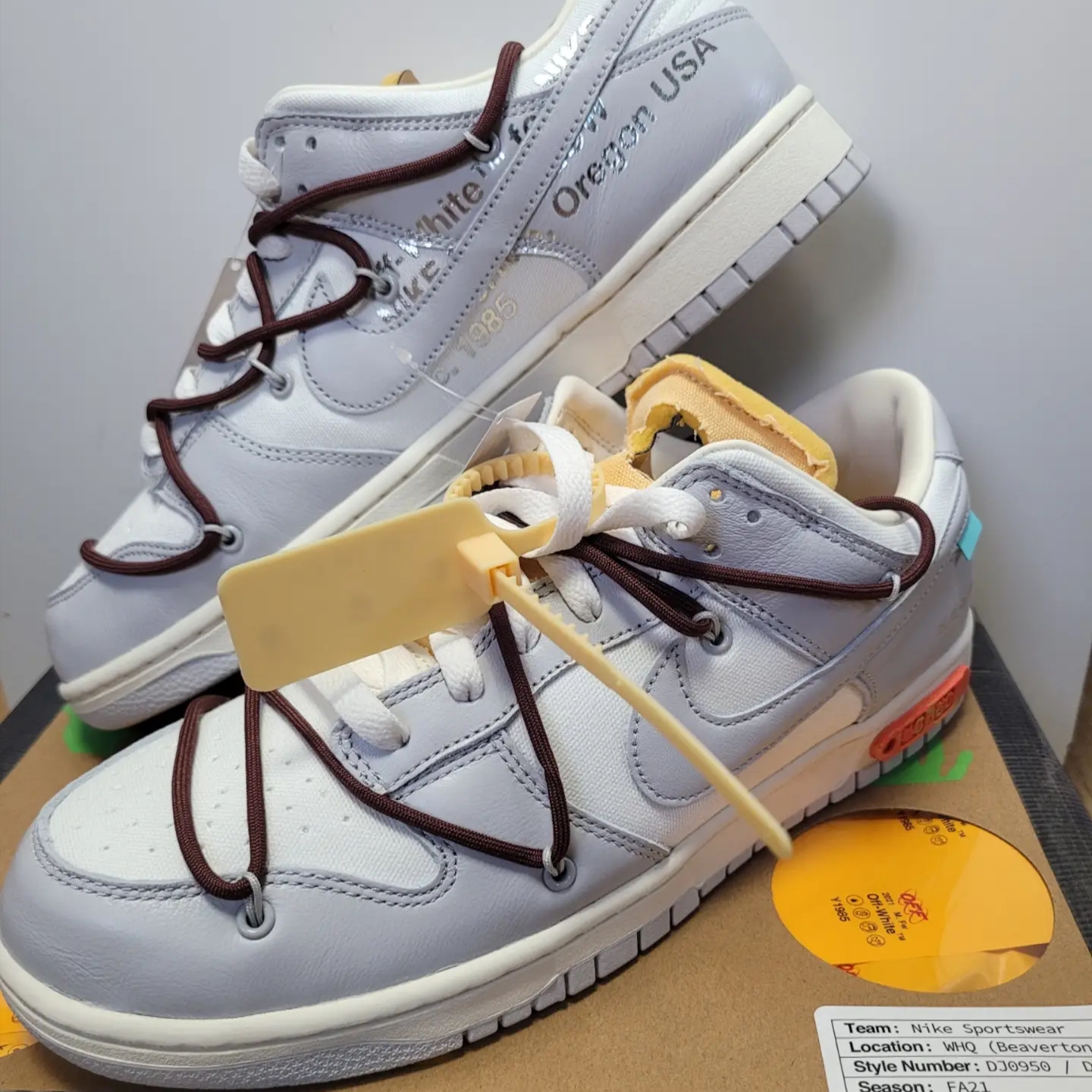 Nike x Off-White Dunk Low The 50 - Lot 46 착용 스타일