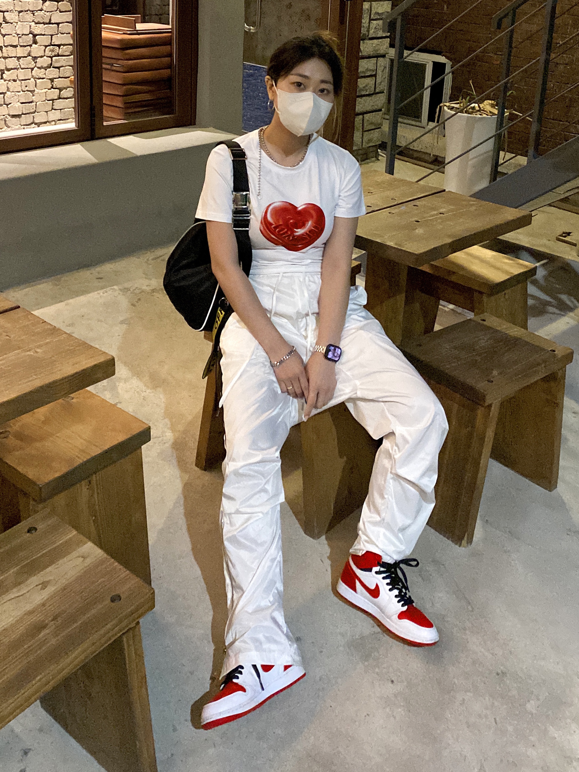 Jordan 1 Retro High OG Heritage, (GS) Jordan 1 Retro High OG Heritage 착용 스타일 - 1
