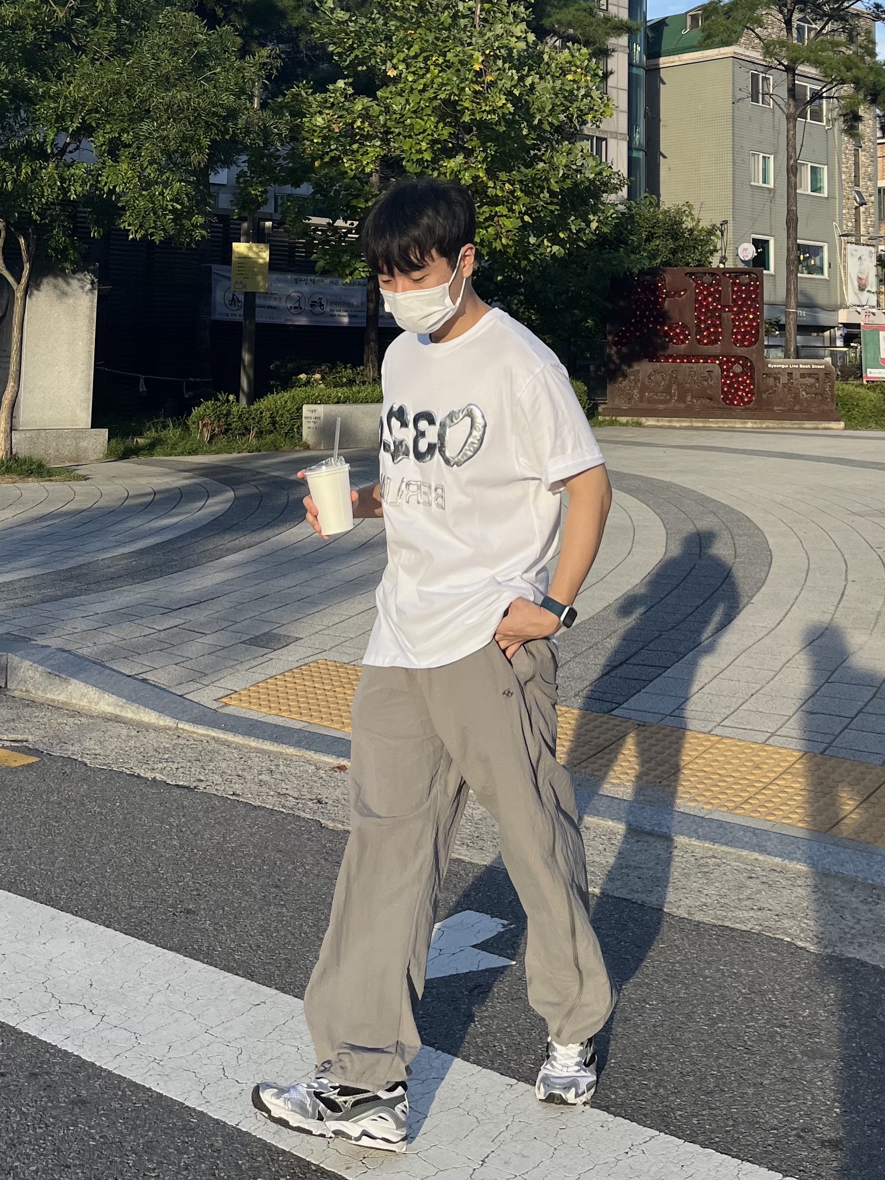 Sansan Gear Zipper Pants Gray - 22SS 착용 스타일 - 2