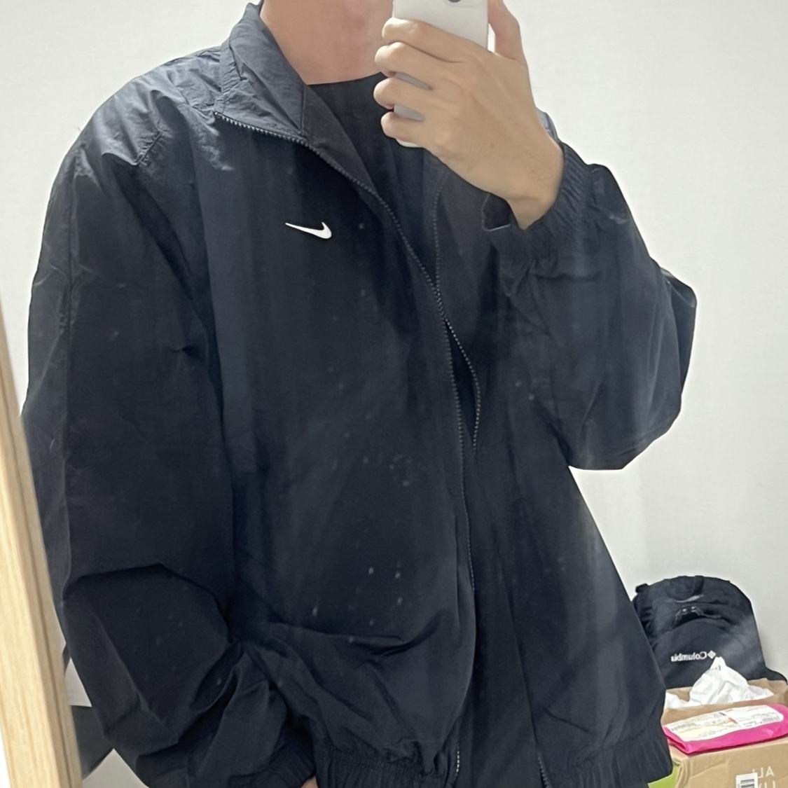 Nike NRG Solo Swoosh Woven Track Jacket Black - Asia 착용 스타일