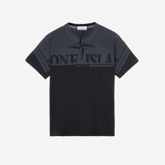 스톤 아일랜드 2NS84 모자이크 투 티셔츠 블랙 - 22FW