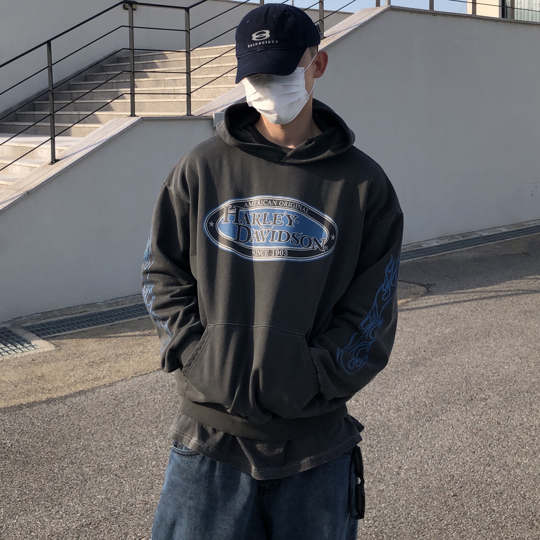 Nike x Comme des Garcons Homme Plus Air Foamposite One Black 착용 스타일 - 4