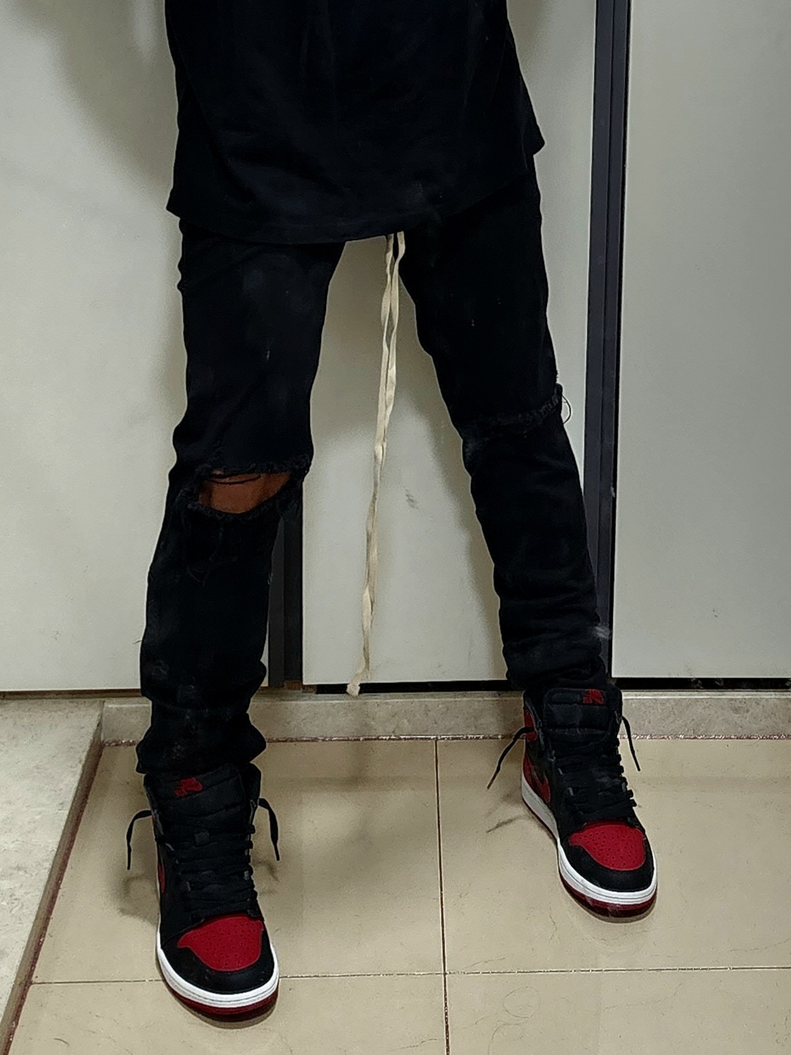 Jordan 1 Retro High OG Patent Bred 착용 스타일 - 4