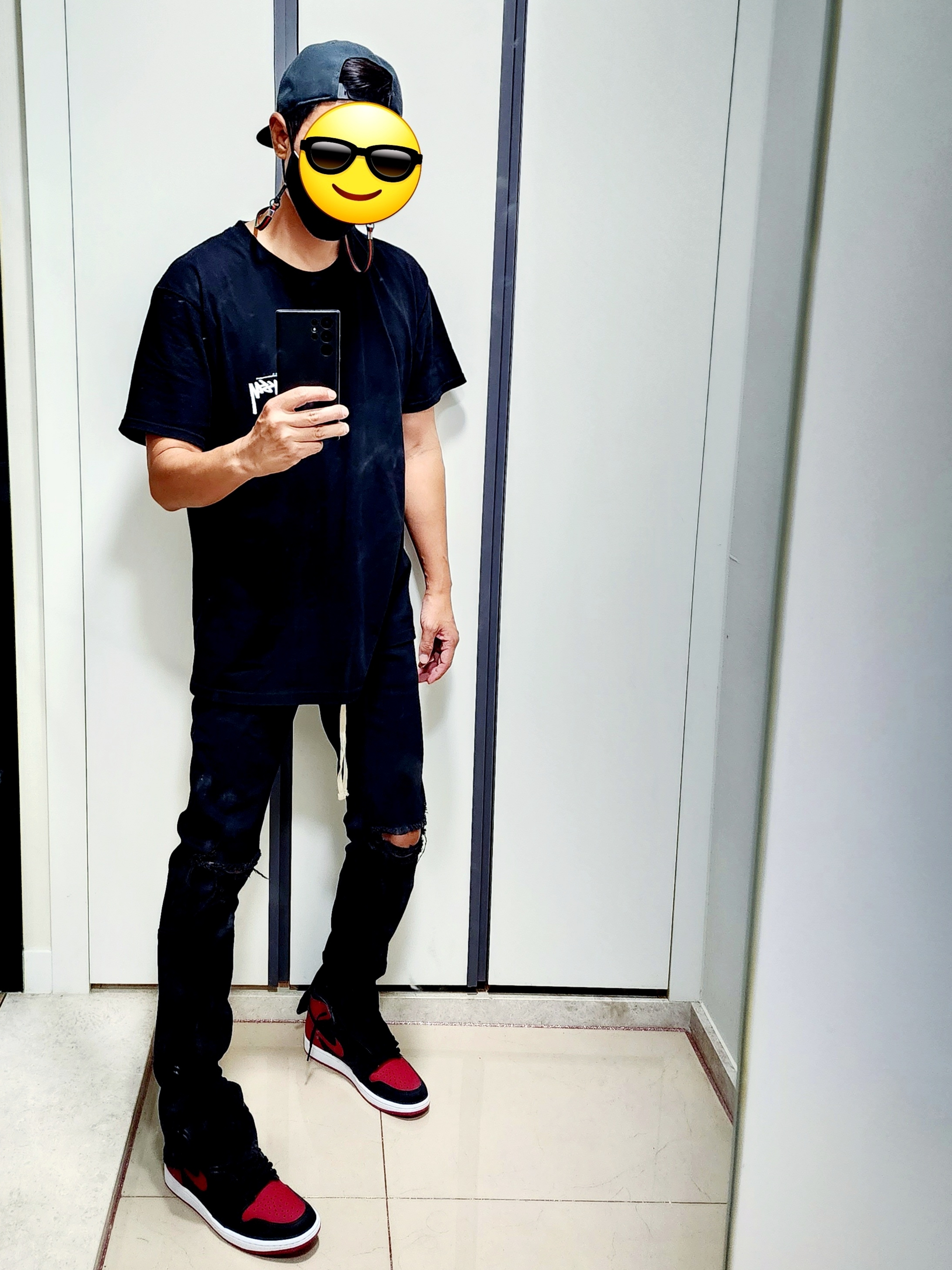 Jordan 1 Retro High OG Patent Bred 착용 스타일 - 3