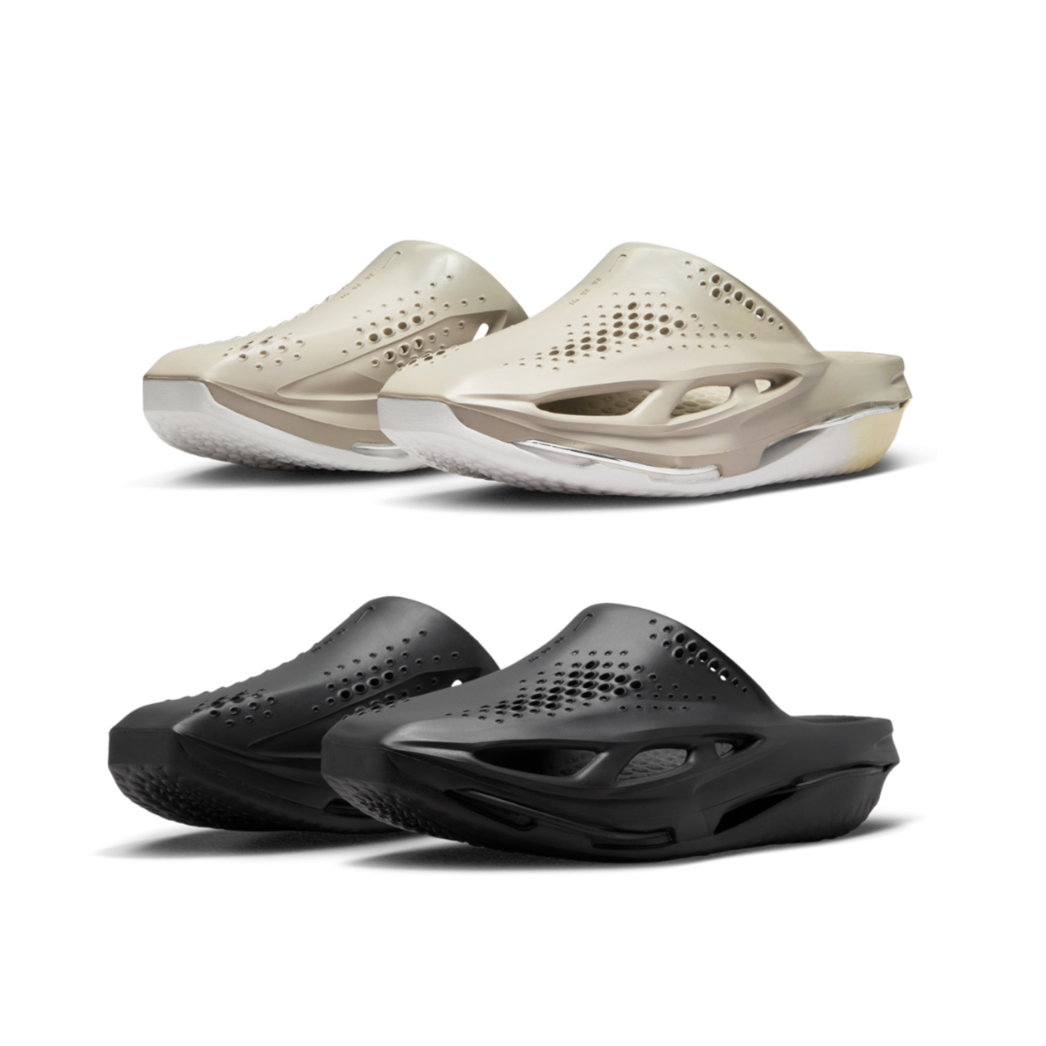 Nike x Matthew M Williams 005 Slide Light Bone and Chrome, Nike x Matthew M Williams 005 Slide Black 착용 스타일 - 2