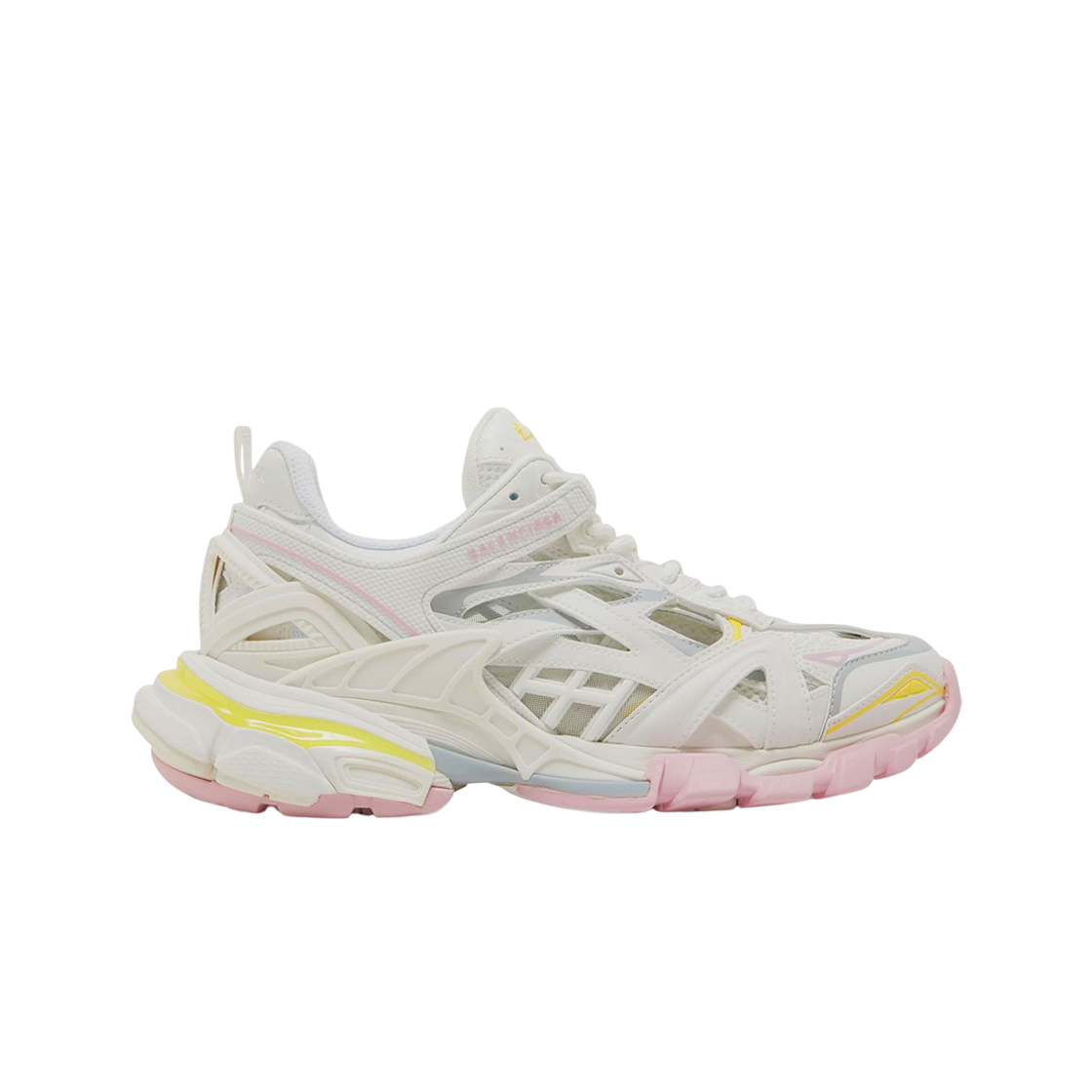 (W) 발렌시아가 트랙.2 트레이너 스니커즈 화이트 라이트 옐로우 라이트 블루((W) Balenciaga Track.2 Trainers Sneakers White Light Yellow Light Blue) - 1