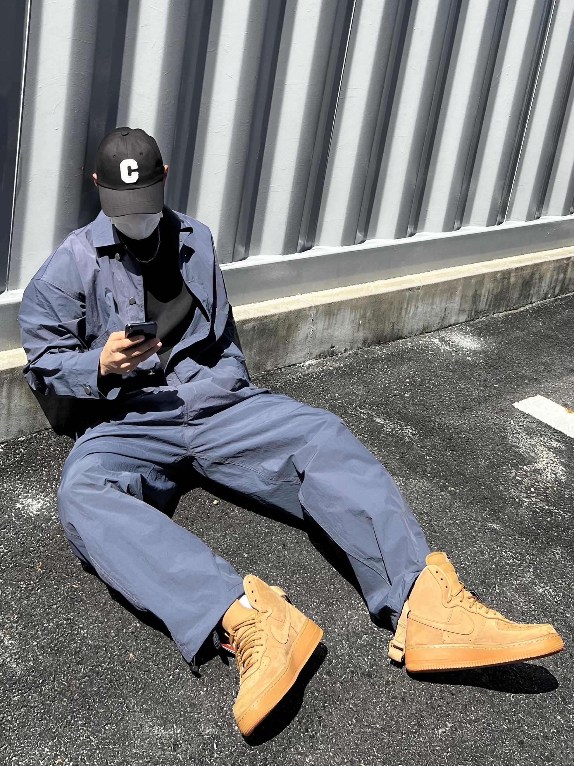 Nike x Supreme Air Force 1 Low Flax, Nike Air Force 1 '07 WB Flax 착용 스타일 - 1