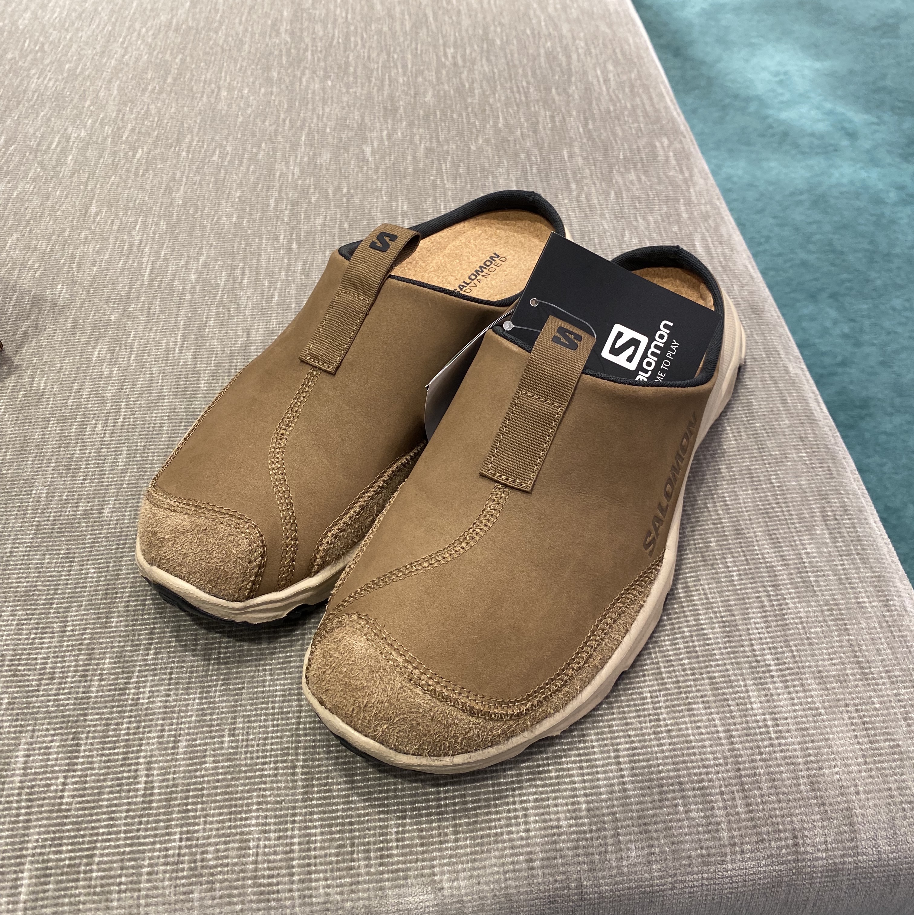 Salomon RX Slide Leather ADV Kangaroo Safari 착용 스타일