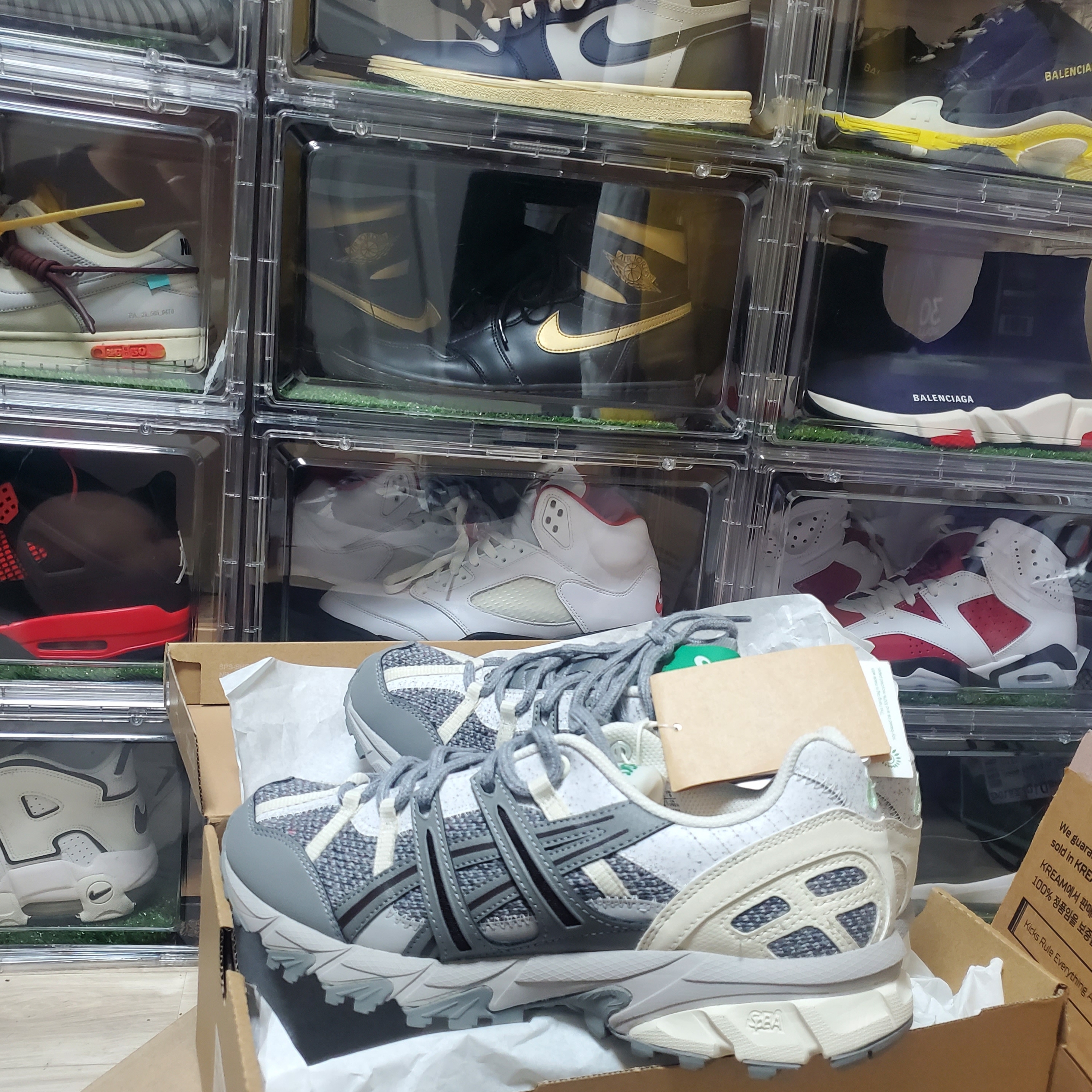 Asics Gel-Sonoma 15-50 Oyster Grey Cream 착용 스타일 - 1