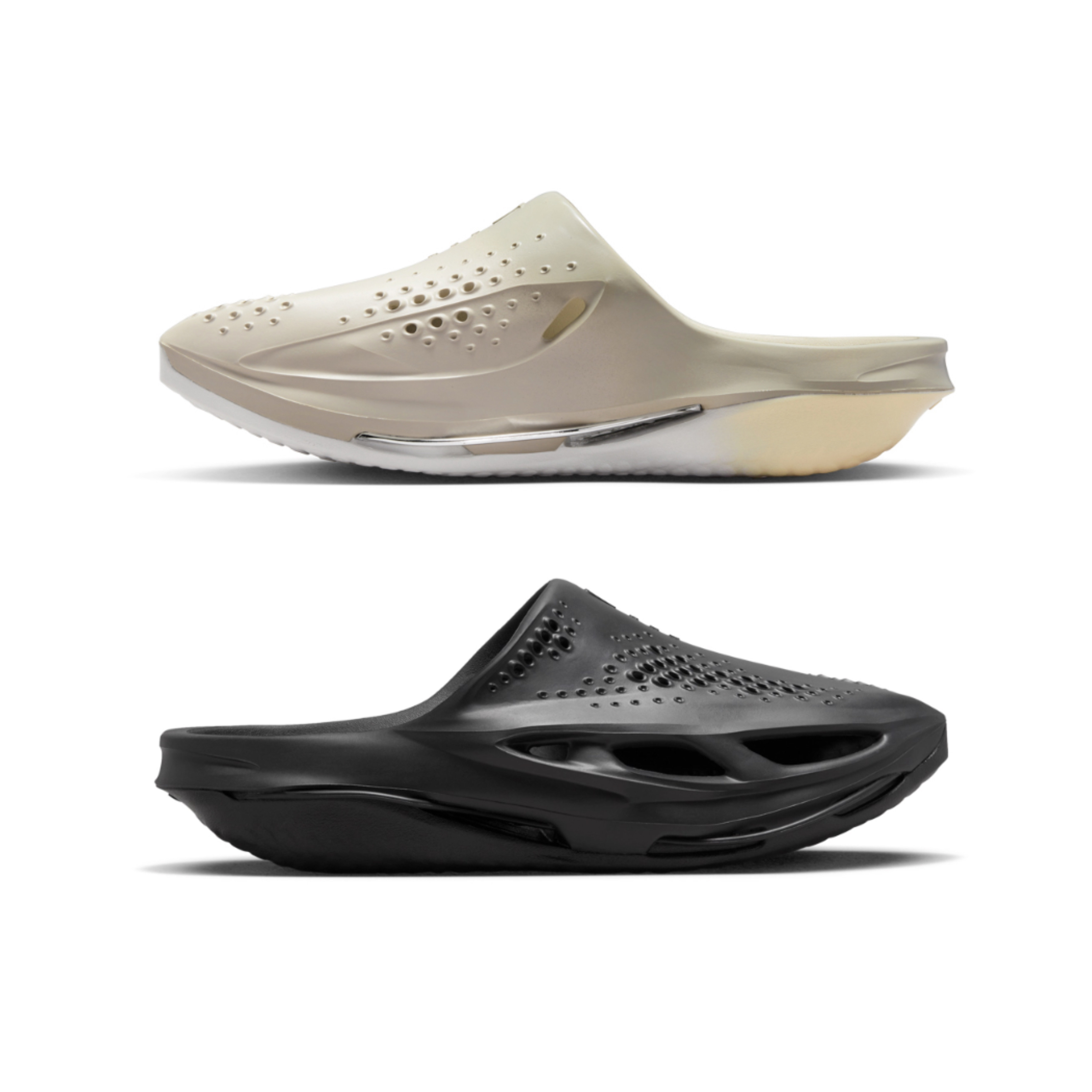 Nike x Matthew M Williams 005 Slide Light Bone and Chrome, Nike x Matthew M Williams 005 Slide Black 착용 스타일 - 3