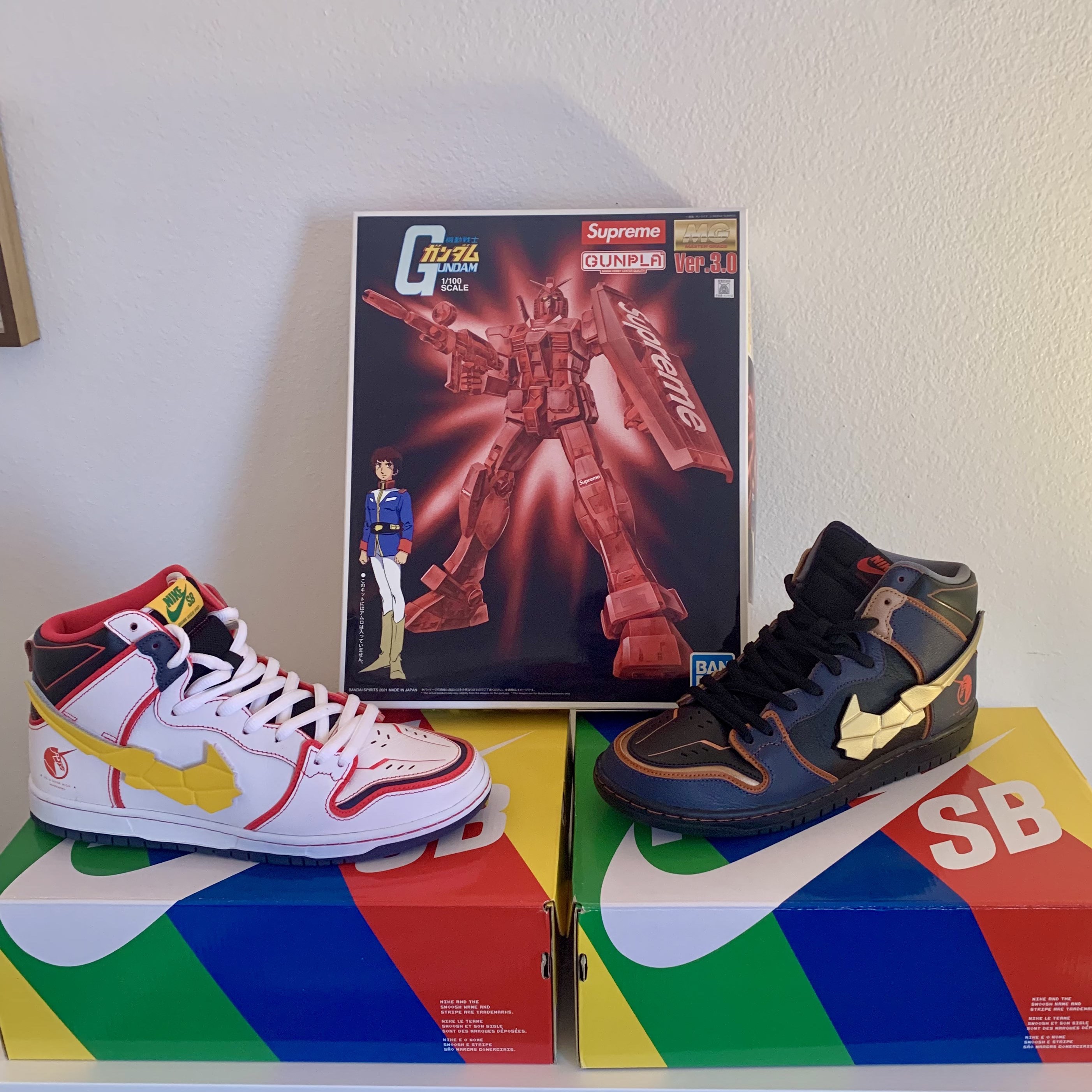 Nike x Gundam SB Dunk High Pro QS Unicorn RX-0, Nike x Gundam SB Dunk High Pro QS Unicorn Banshee 착용 스타일