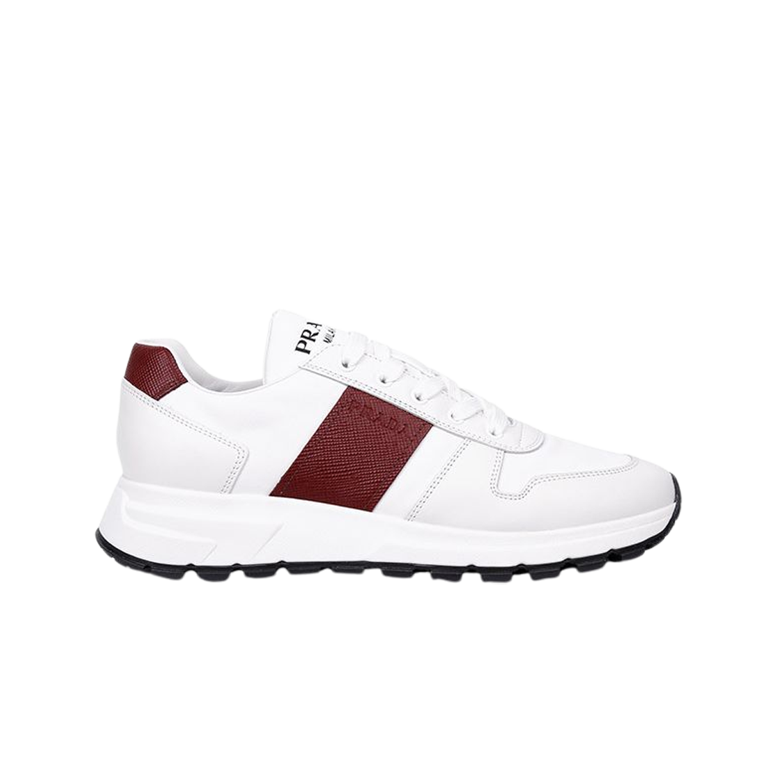 Prada Nylon Leather Sneakers White 상세 이미지 1