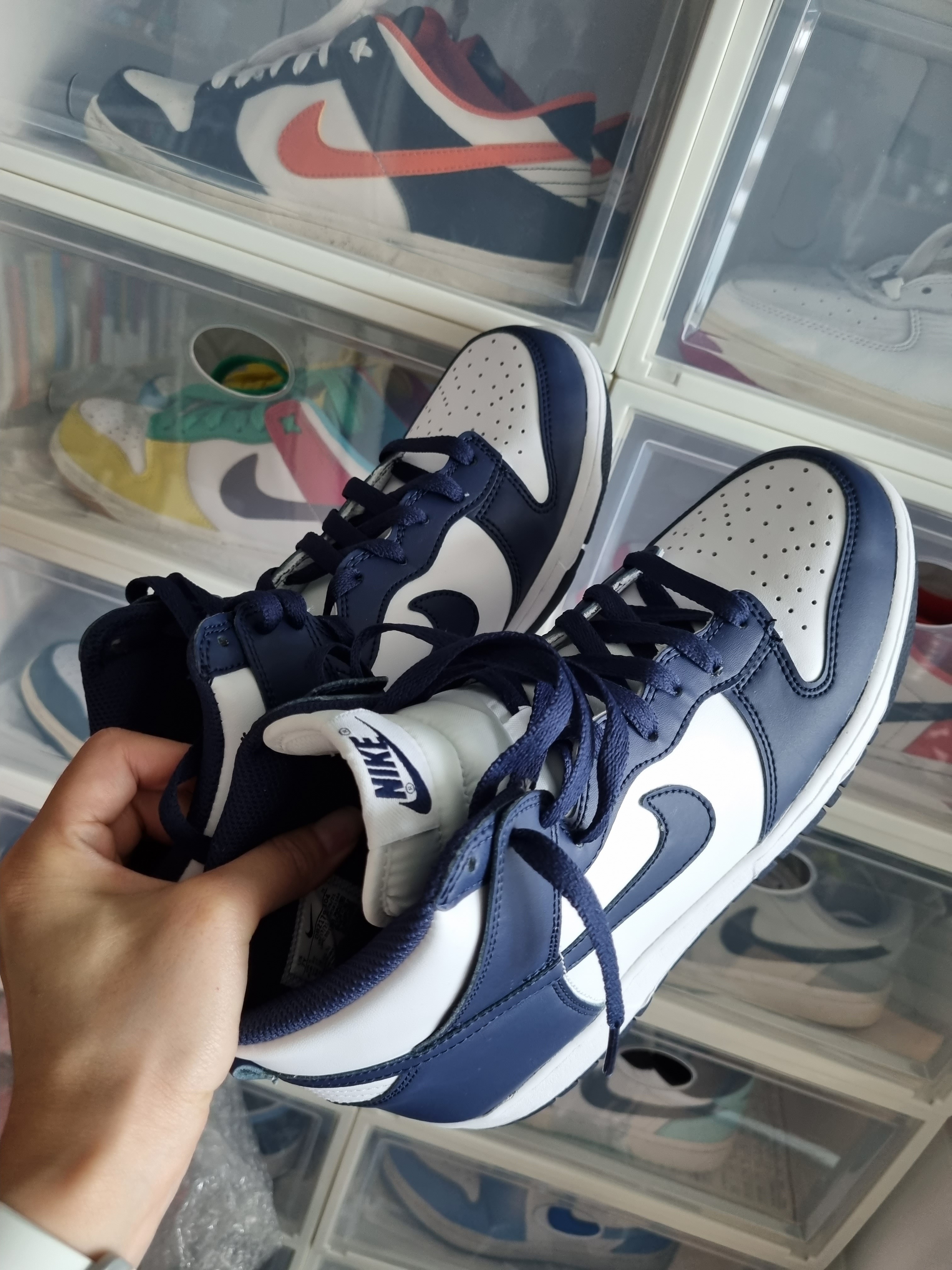(GS) Nike Dunk High Championship Navy 착용 스타일 - 1