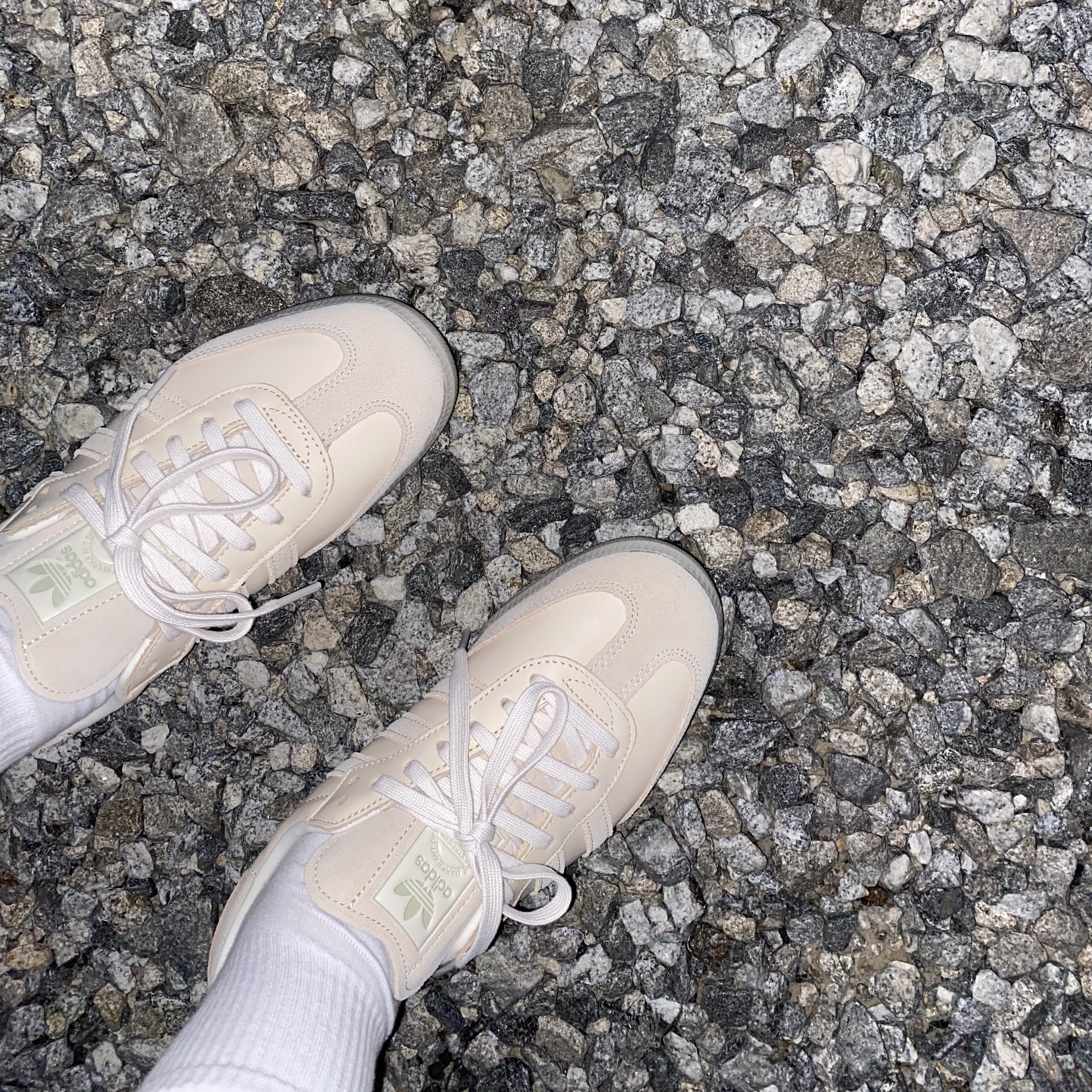 Adidas Samba Linen Savanna 착용 스타일 - 1