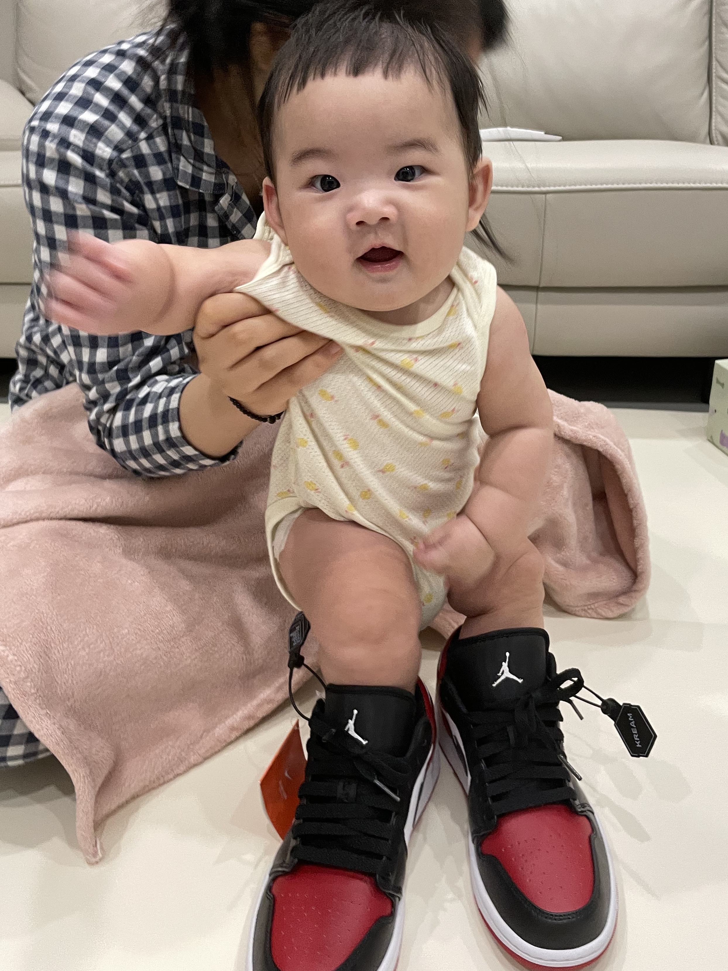 Jordan 1 Low Bred Toe 착용 스타일 - 2