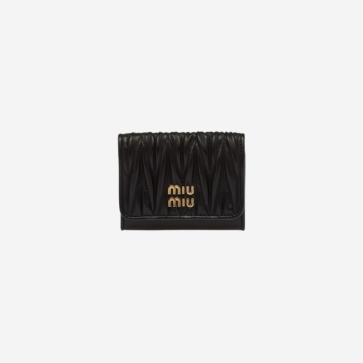 미우 미우 마테라쎄 나파 레더 카드 홀더 블랙