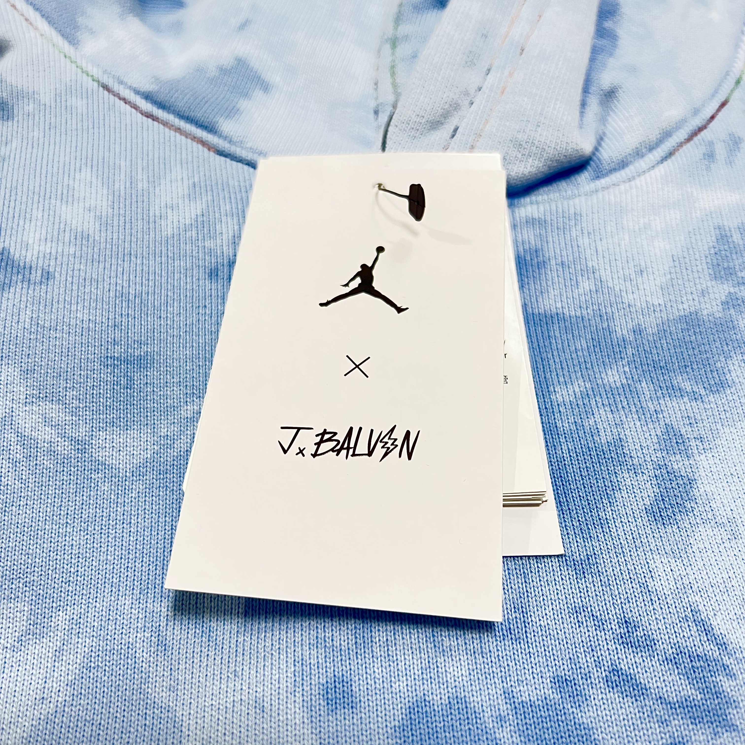 Jordan x J Balvin Hoodie Celestine Blue - Asia 착용 스타일 - 1