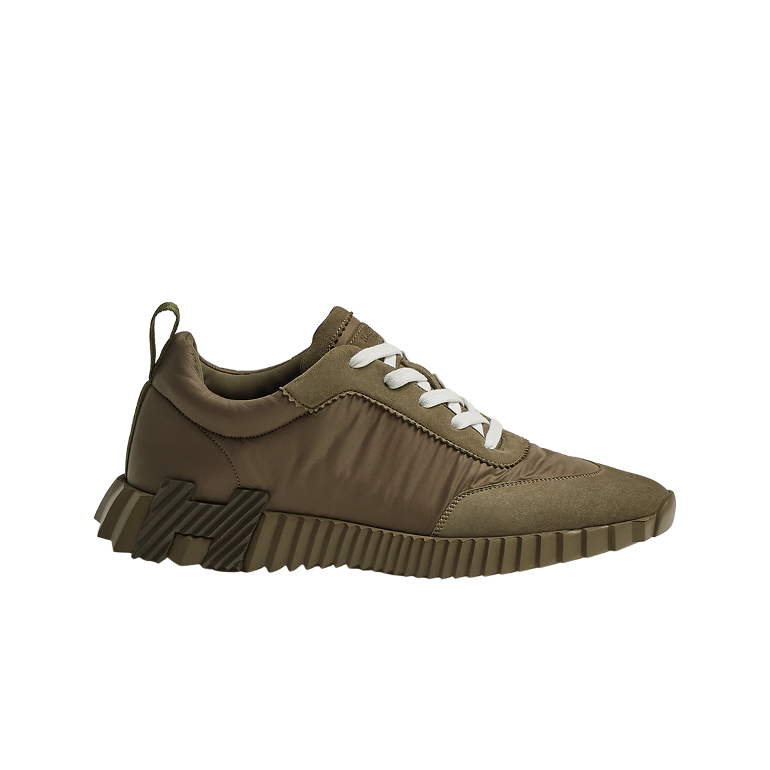 에르메스 바운싱 스니커즈 파라슈트 패브릭 스웨이드 고트스킨 & 베르 뚠드라(Hermes Bouncing Sneakers Parachute Fabric Suede Goatskin & Vert Toundra) - 1