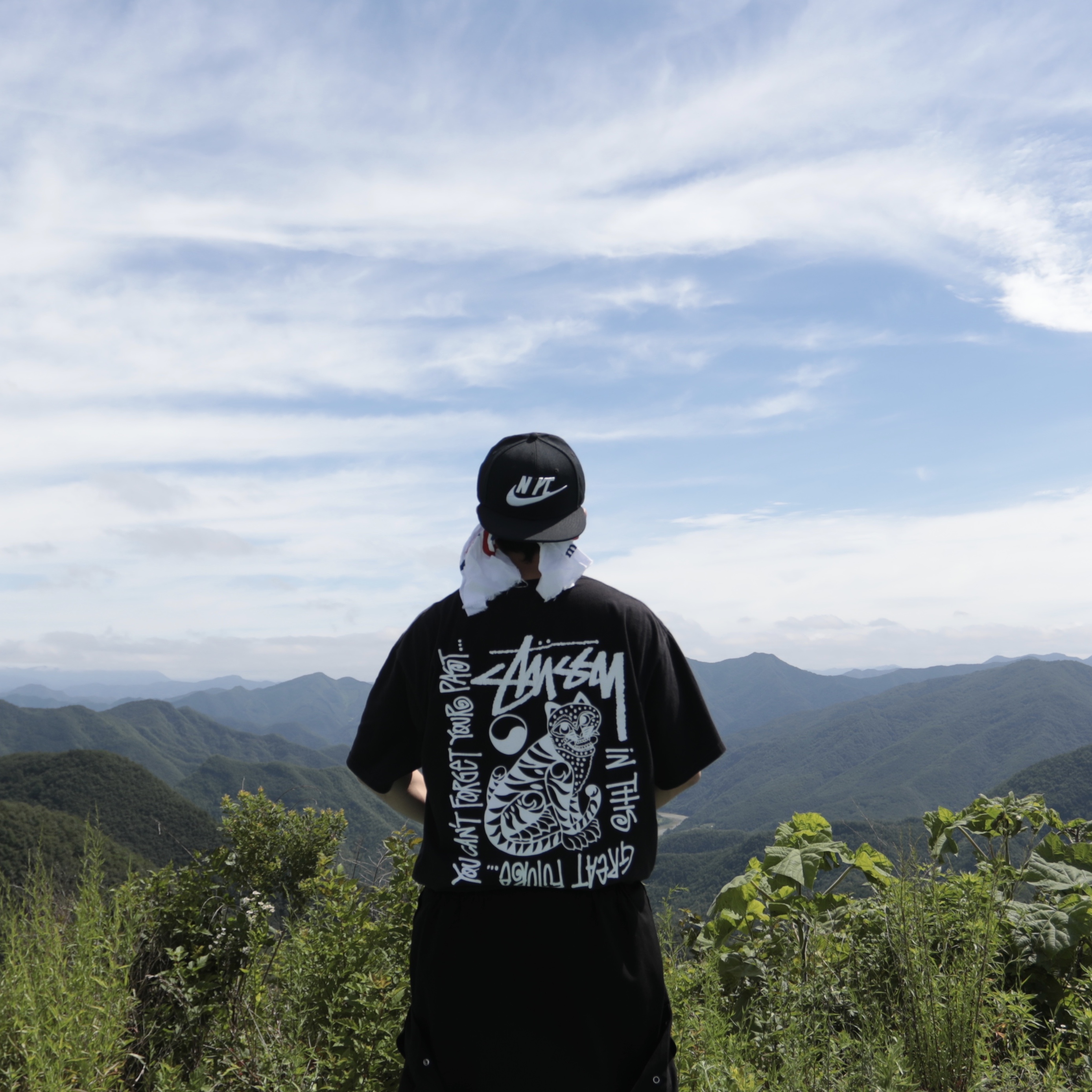 Nike Heritage 86 Futura Washed Cap Black White, Stussy Stock Seoul T-Shirt Black 2022 착용 스타일