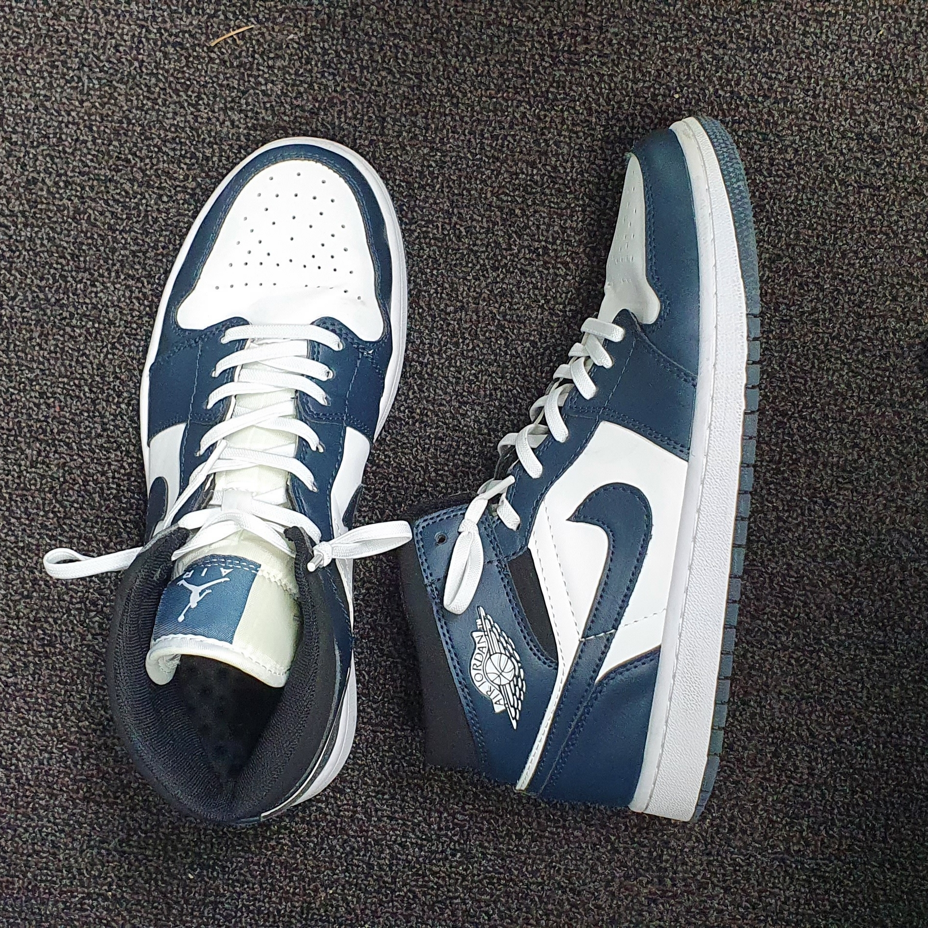 Jordan 1 Mid Dark Teal ์ฐฉ์ฉ ์คํ์ผ - 3