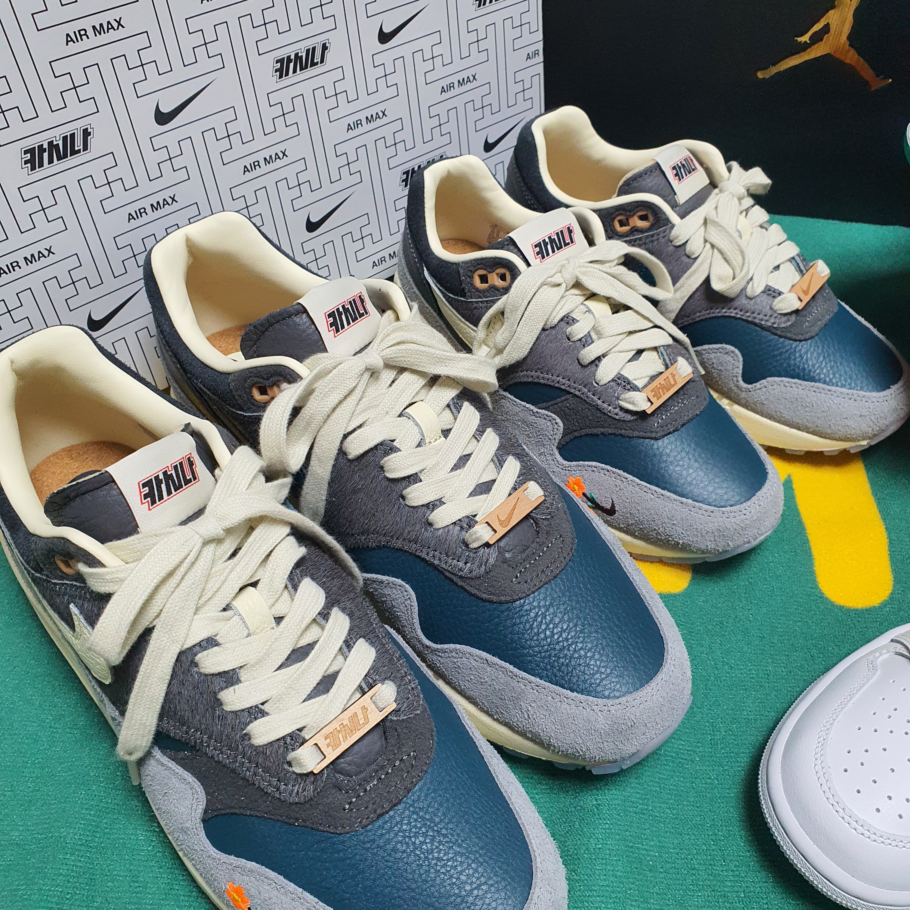 Nike x Kasina Air Max 1 SP Won-Ang Particle Grey, Nike x Kasina Air Max 1 SP Won-Ang Particle Grey (With Special Gift) 착용 스타일 - 4