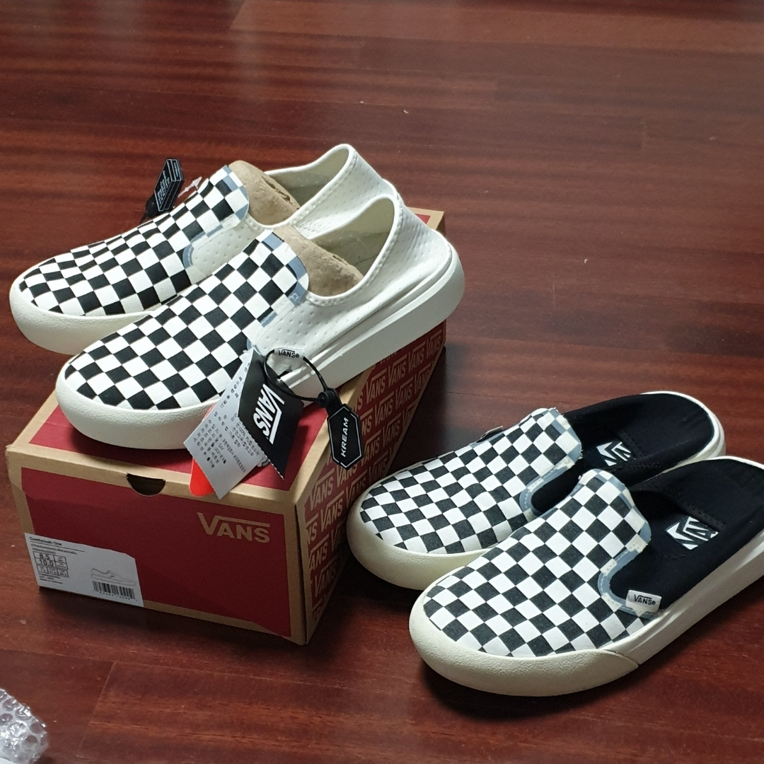 Vans Checkerboard Comfycush One Black, Vans Checkerboard Comfycush One Marshmallow 착용 스타일
