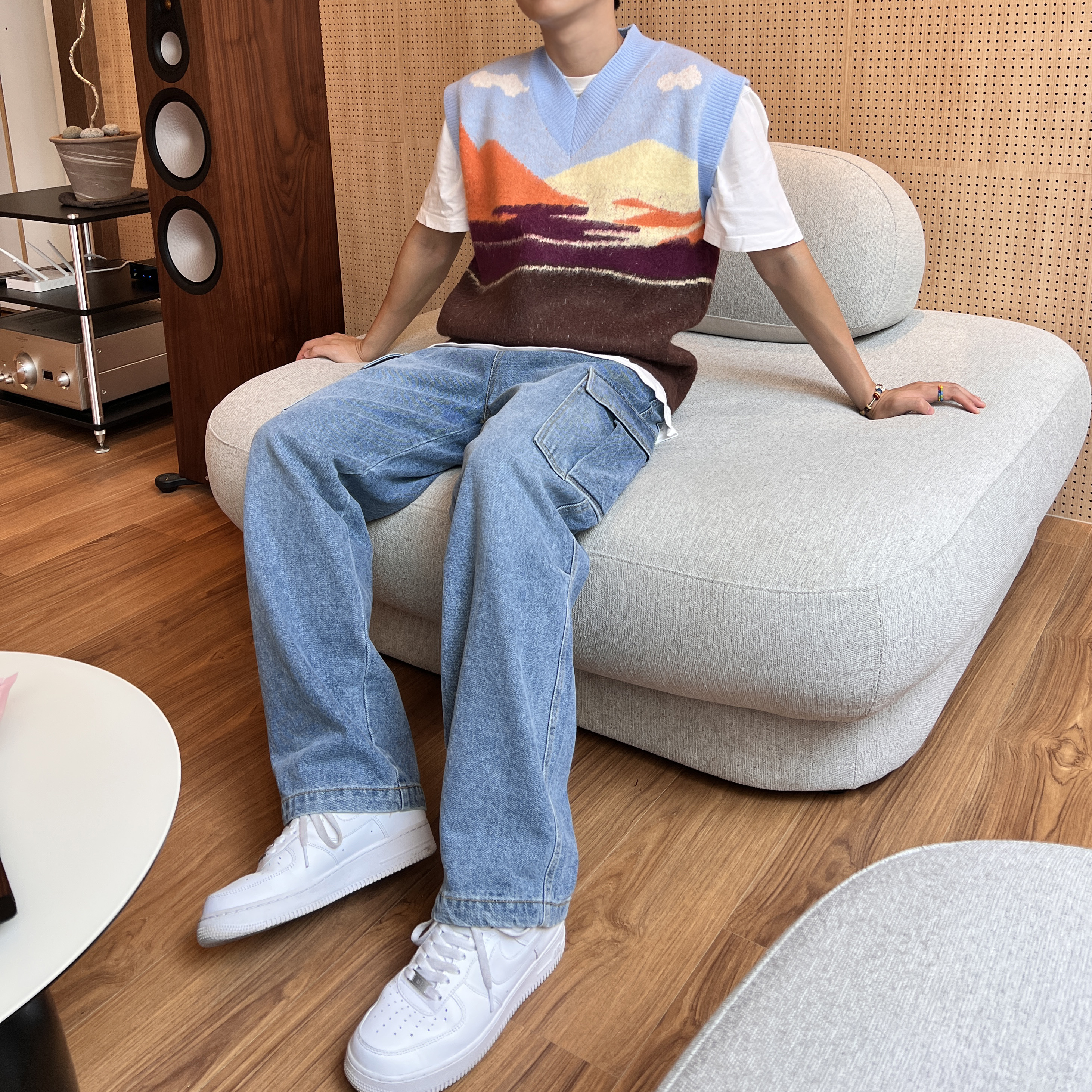 Nike Air Force 1 '07 Low White 착용 스타일 - 1