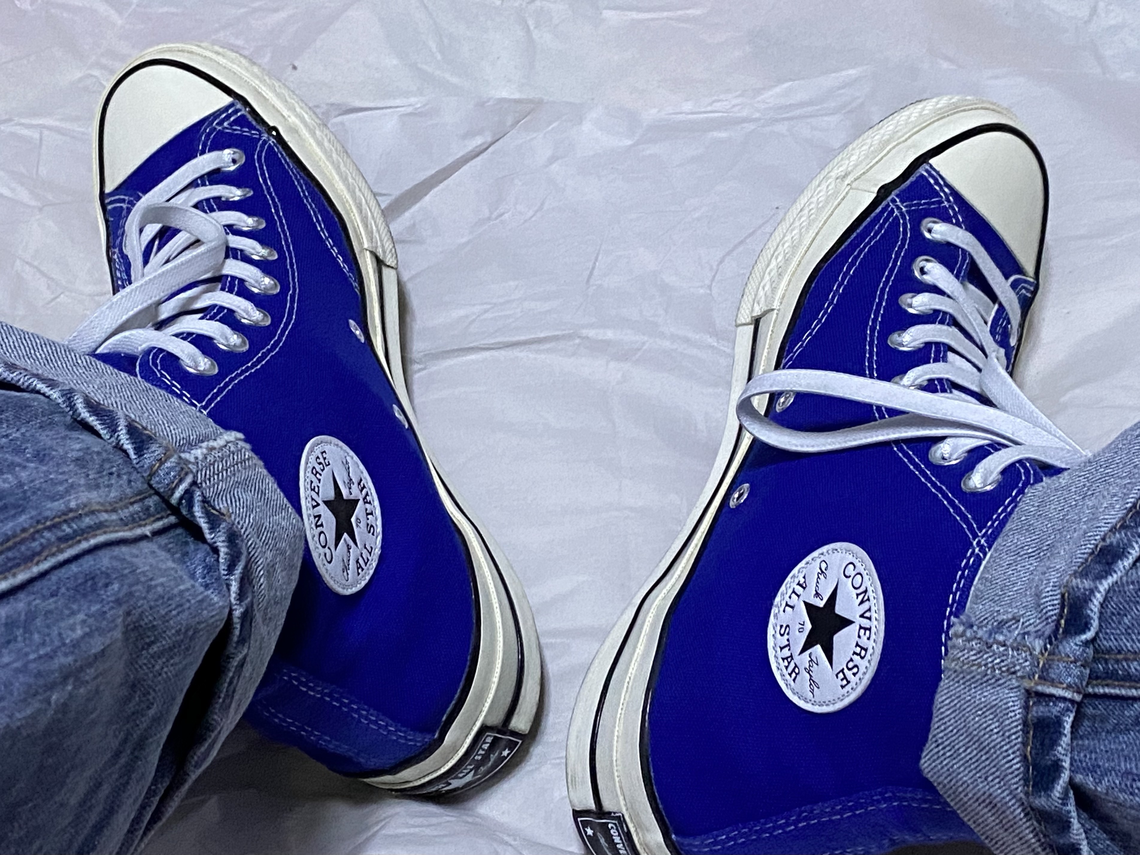 Converse Chuck 70 High Rush Blue 착용 스타일 - 2
