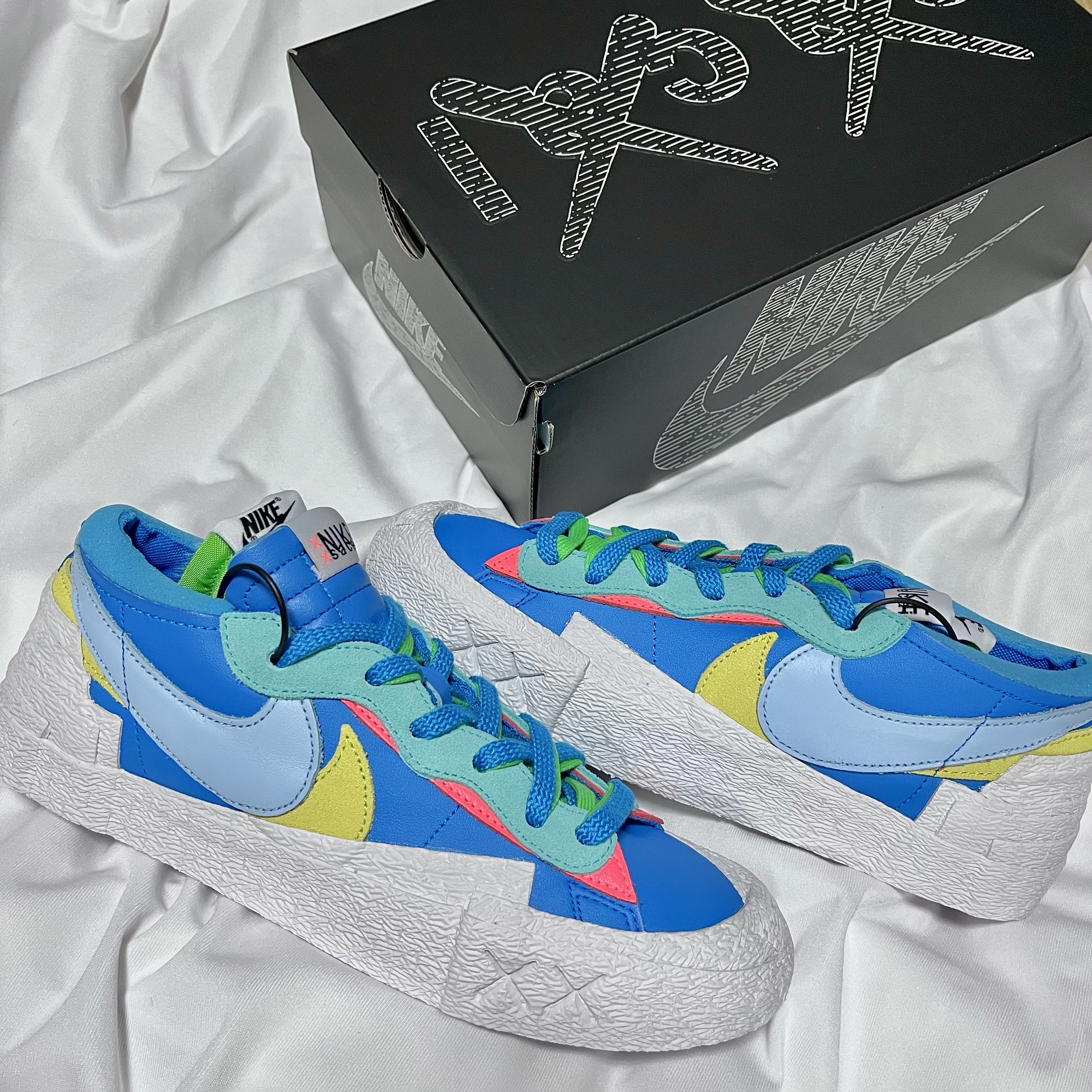 Nike x Sacai x Kaws Blazer Low Neptune Blue, Nike ACG LBR Lungs T-Shirt Dutch Blue - US/EU 착용 스타일 - 2