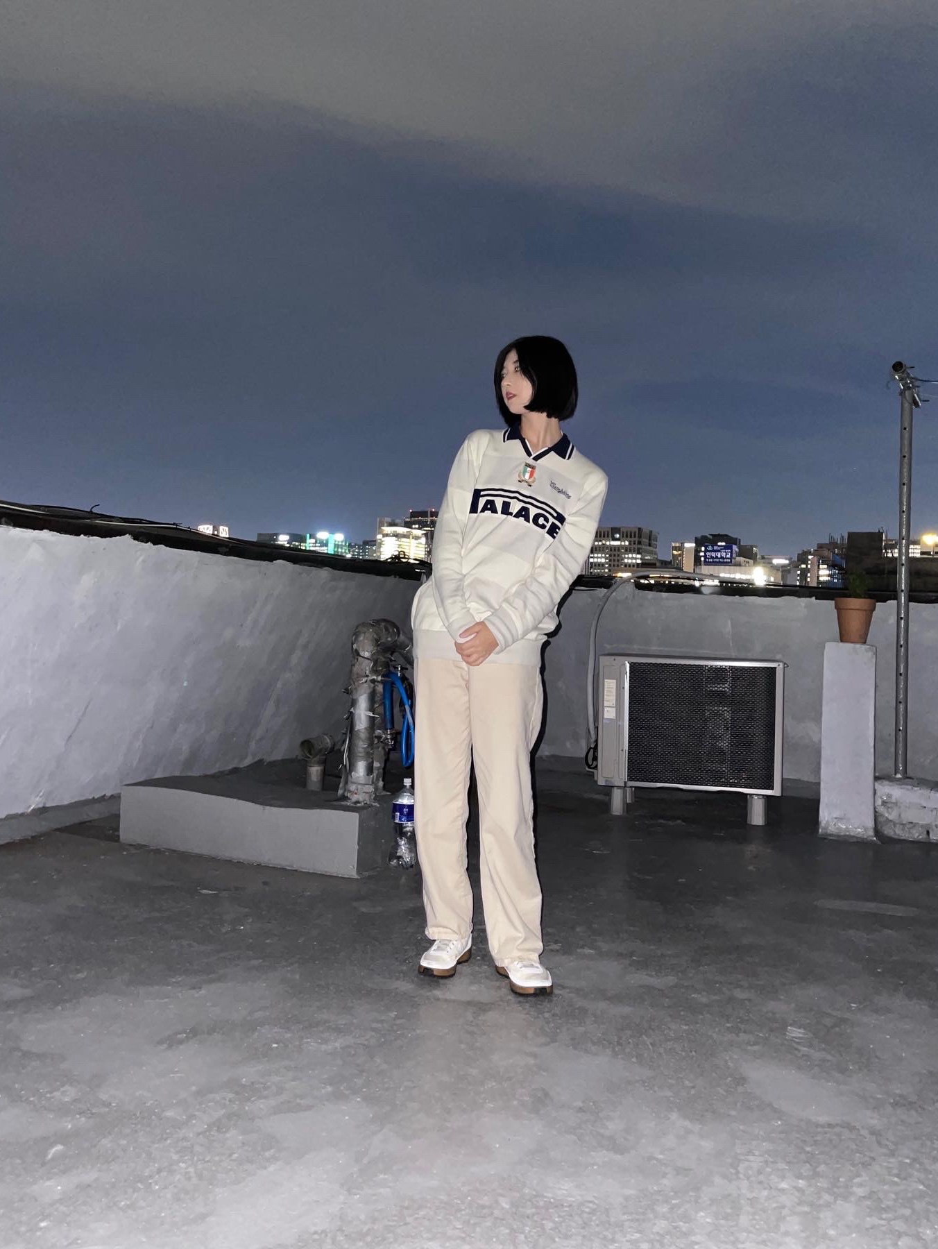 Palace Palazzo Knit Cream - 22SS, Nike x Tom Sachs General Purpose Shoe Light Cream 착용 스타일 - 1