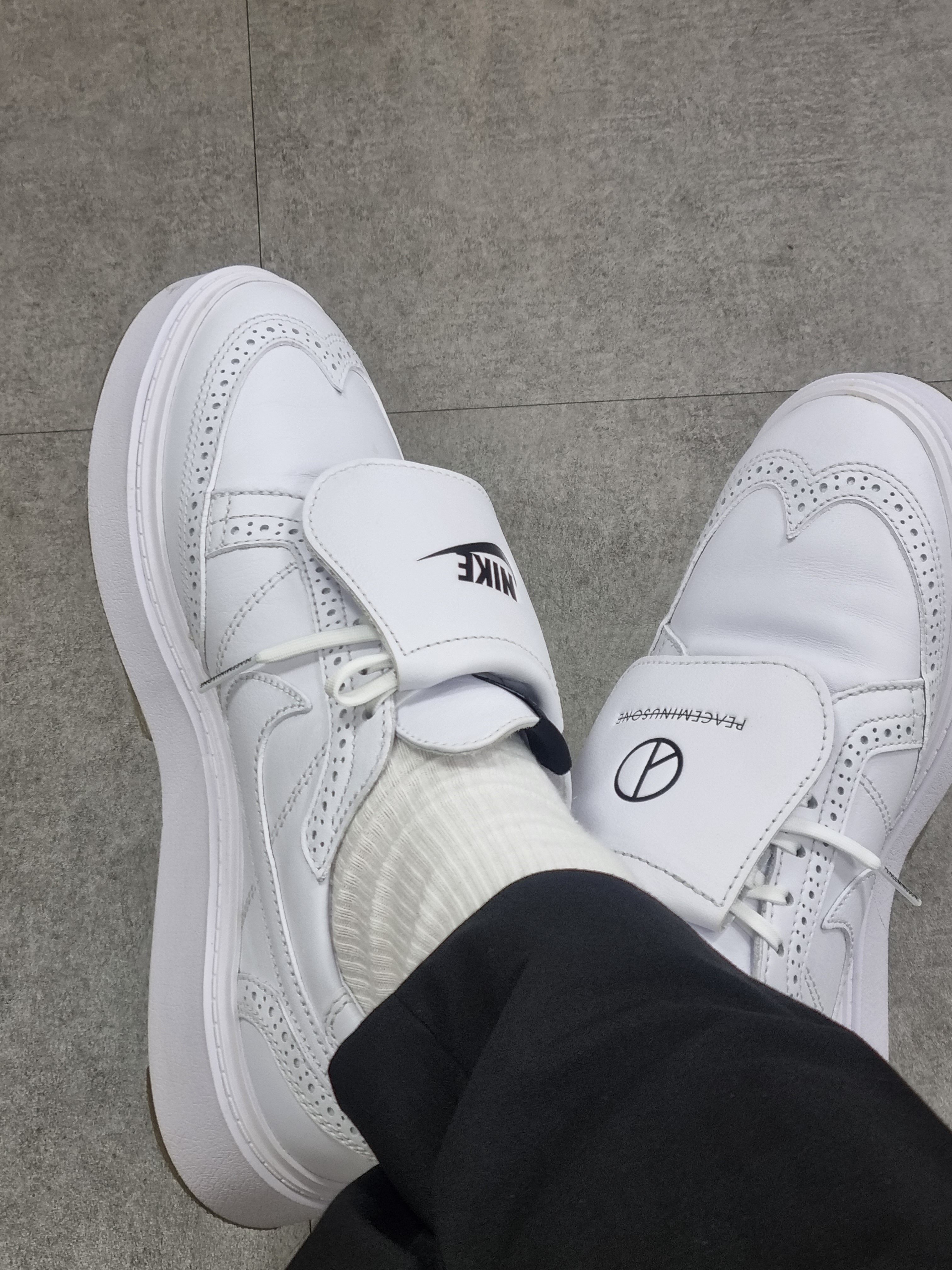 Nike x Peaceminusone Kwondo1 White 착용 스타일