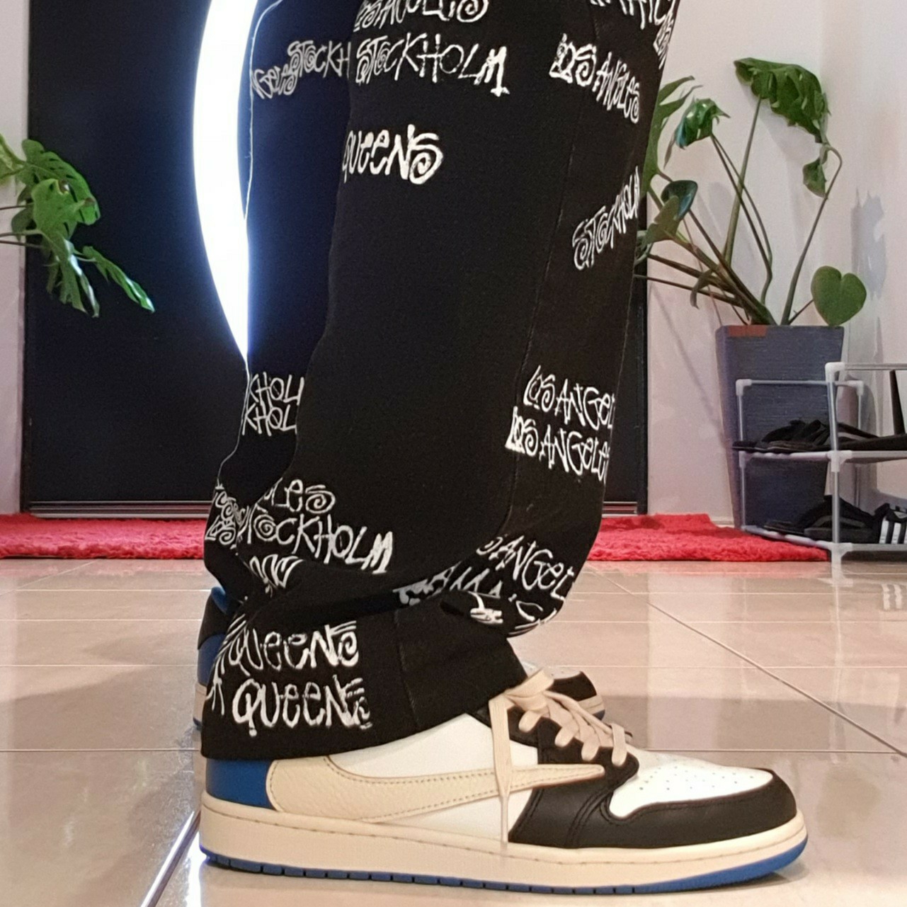 Stussy x Our Legacy x Denim Tears TTL 501 Jean Black, Nike Dunk Low Retro PRM Halloween 착용 스타일 - 3