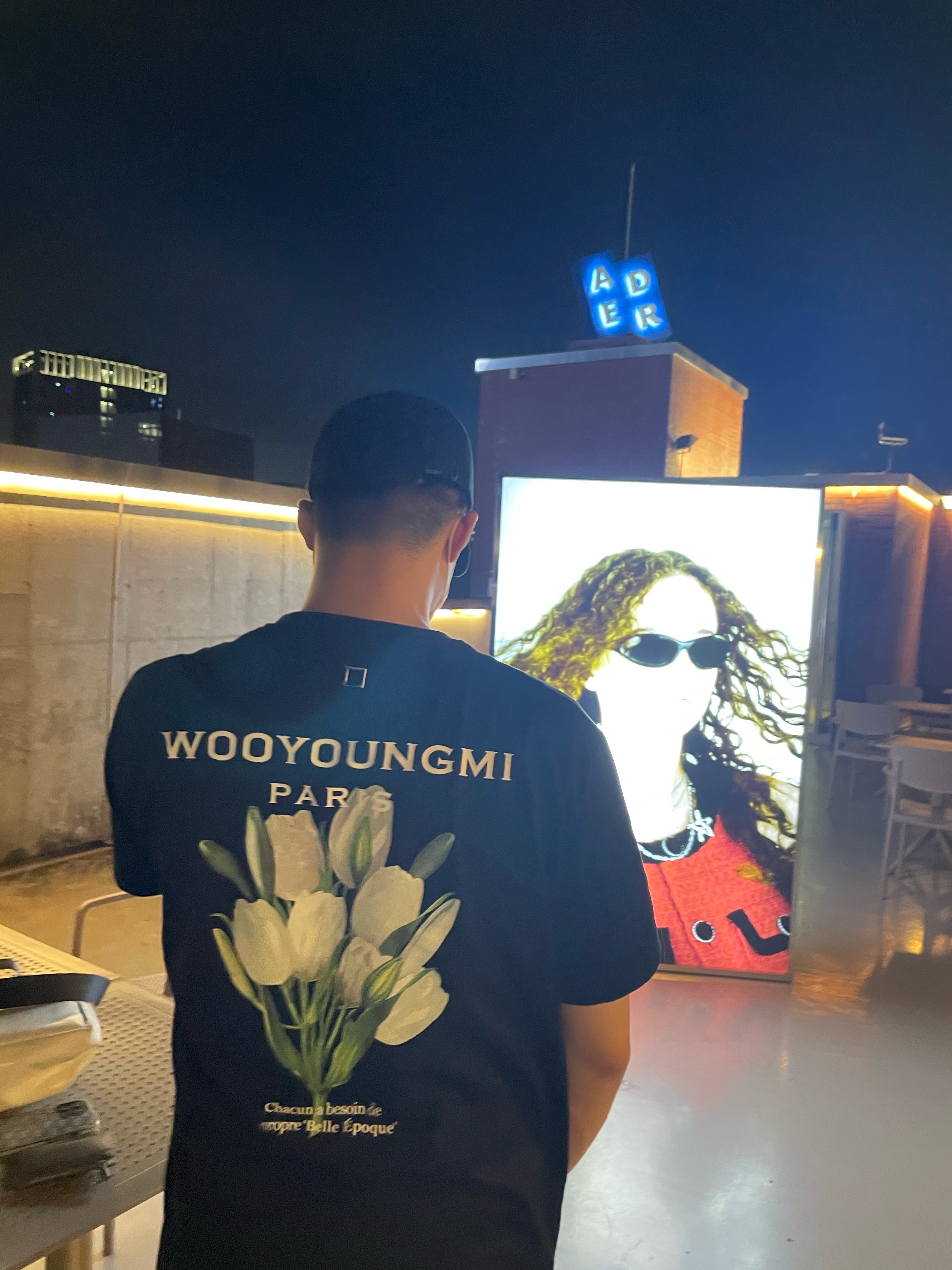 Nike Dunk Low Retro Varsity Green, Wooyoungmi Flower Print Back Logo T-Shirt Black - 22SS 착용 스타일 - 4